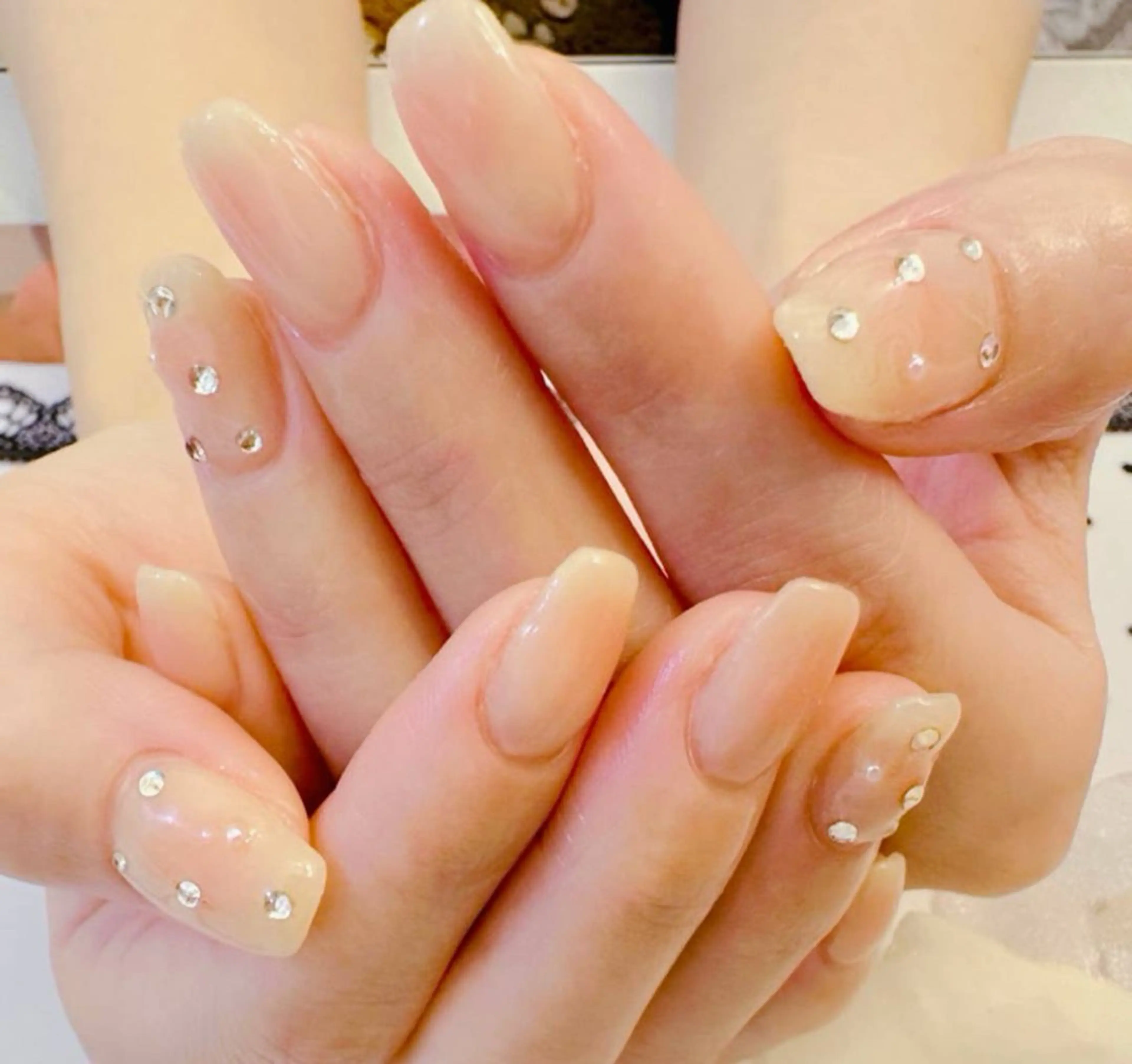 ネイル アートネイル 桜ネイル 長さ出し ジェルネイル ハート LUCIA 南柏ネイルサロンのネイルデザイン