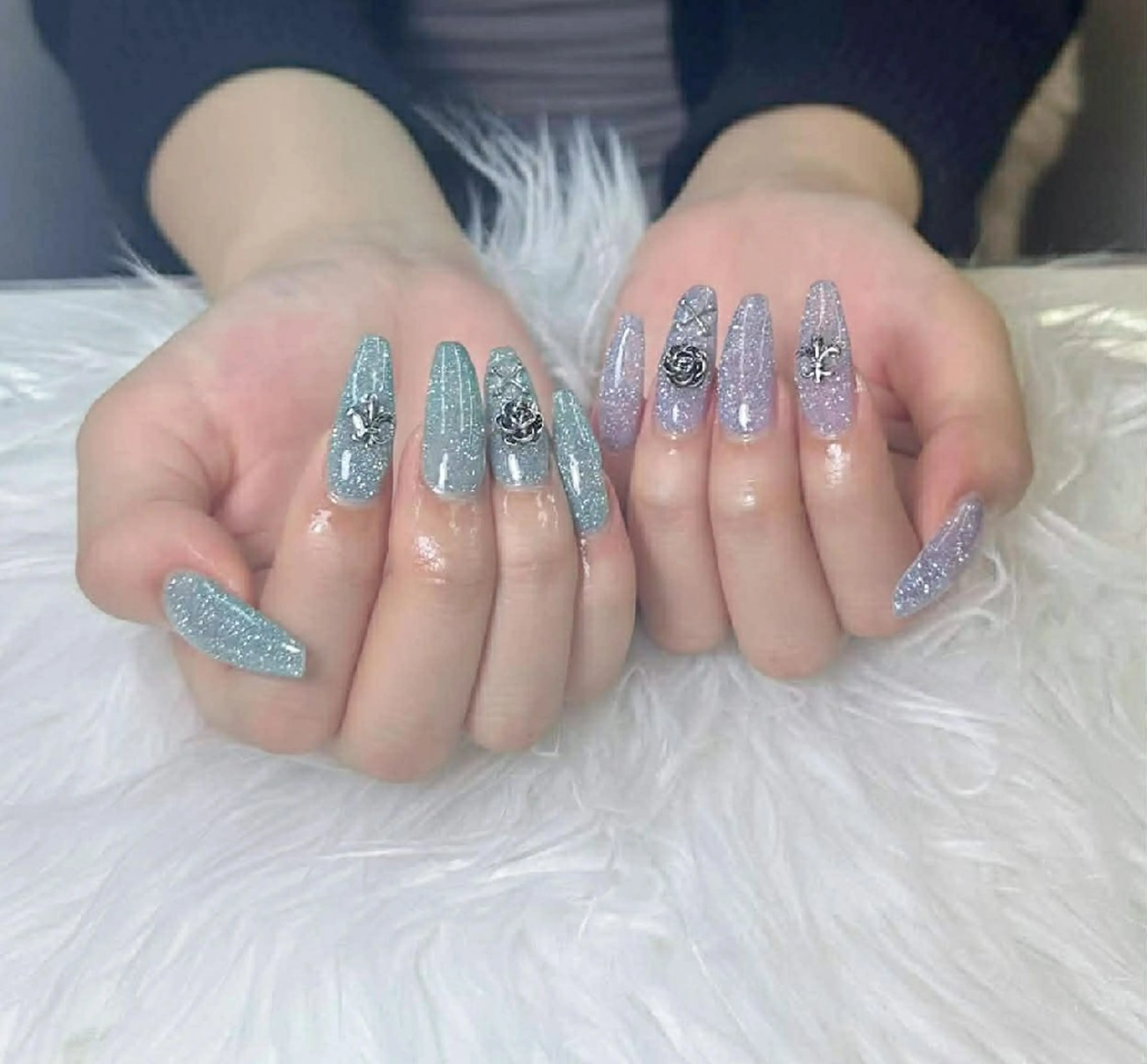 ネイル フットネイル ジェルネイル 韓国ネイル マグネットネイル 持ち込み ハンドネイル King  Nail Hanaのネイルデザイン