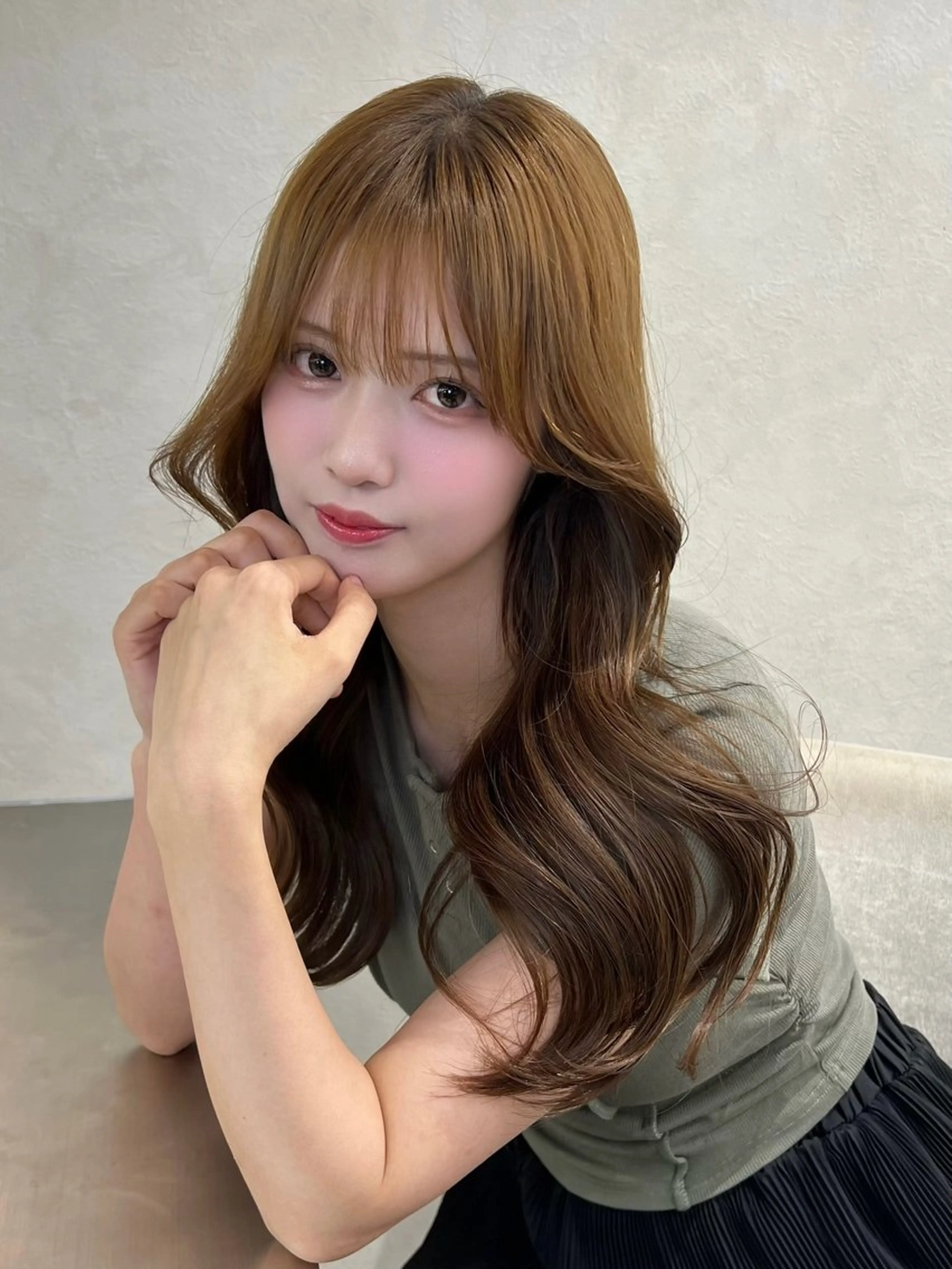 ロング カット ヘアカラー トリートメント 博多ベージュ 🐻松井傑のヘアスタイル