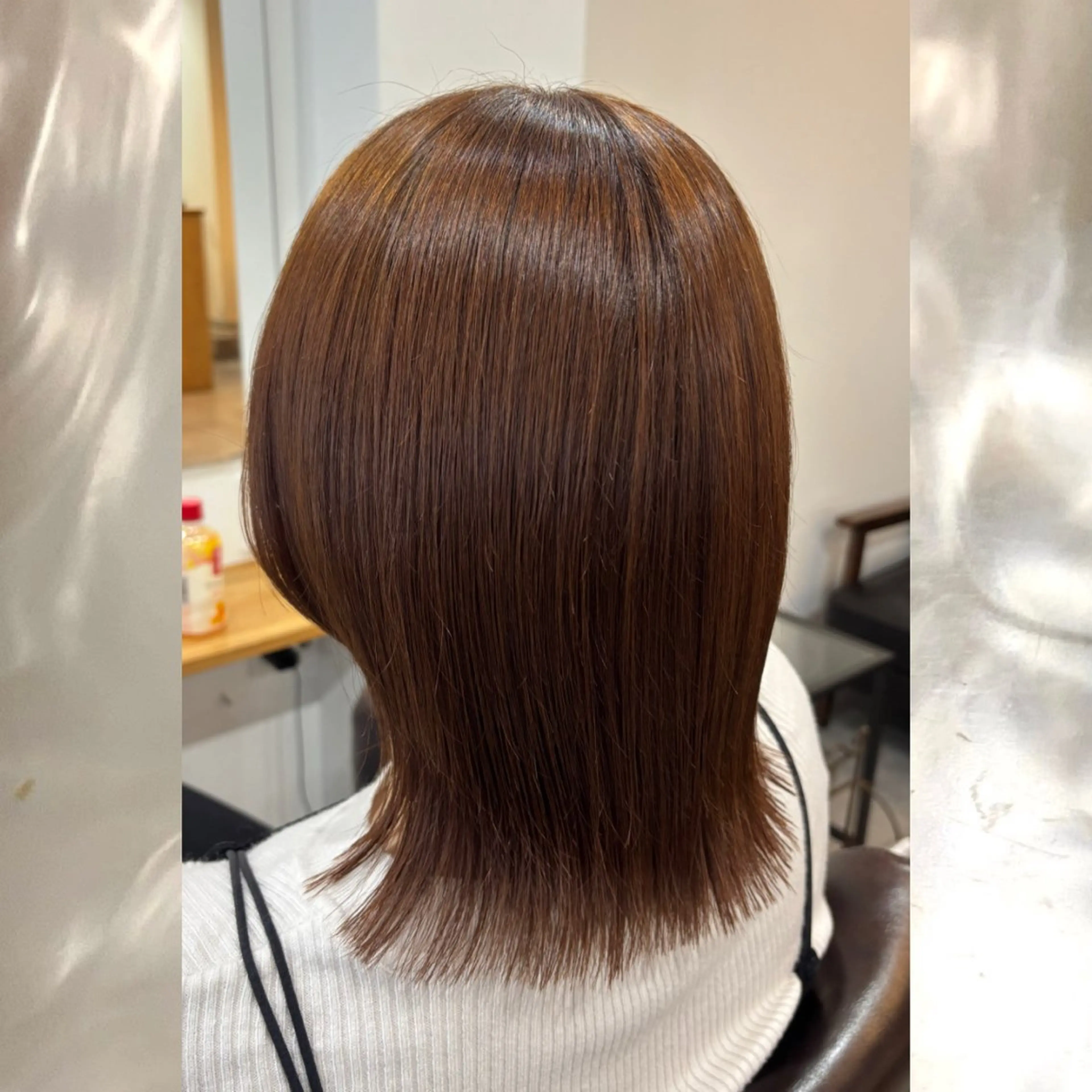 ミディアム ボブレイヤー ボブ レイヤーカット カット ヘアカラー 河原 彩心【練習モデル】のヘアスタイル