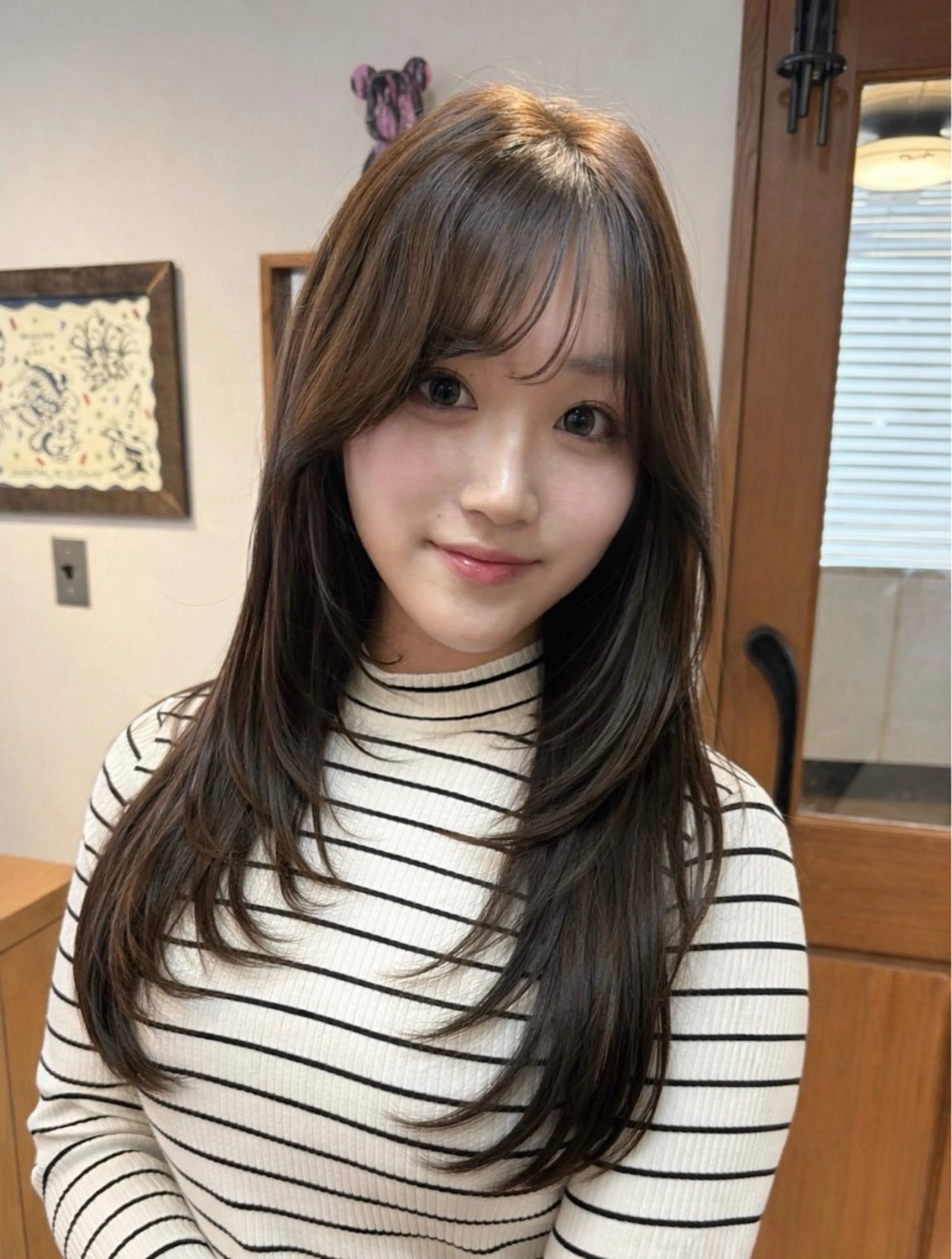 ロング カラー ロングレイヤー レイヤーカット ロング 岡本 太陽☀️のヘアスタイル