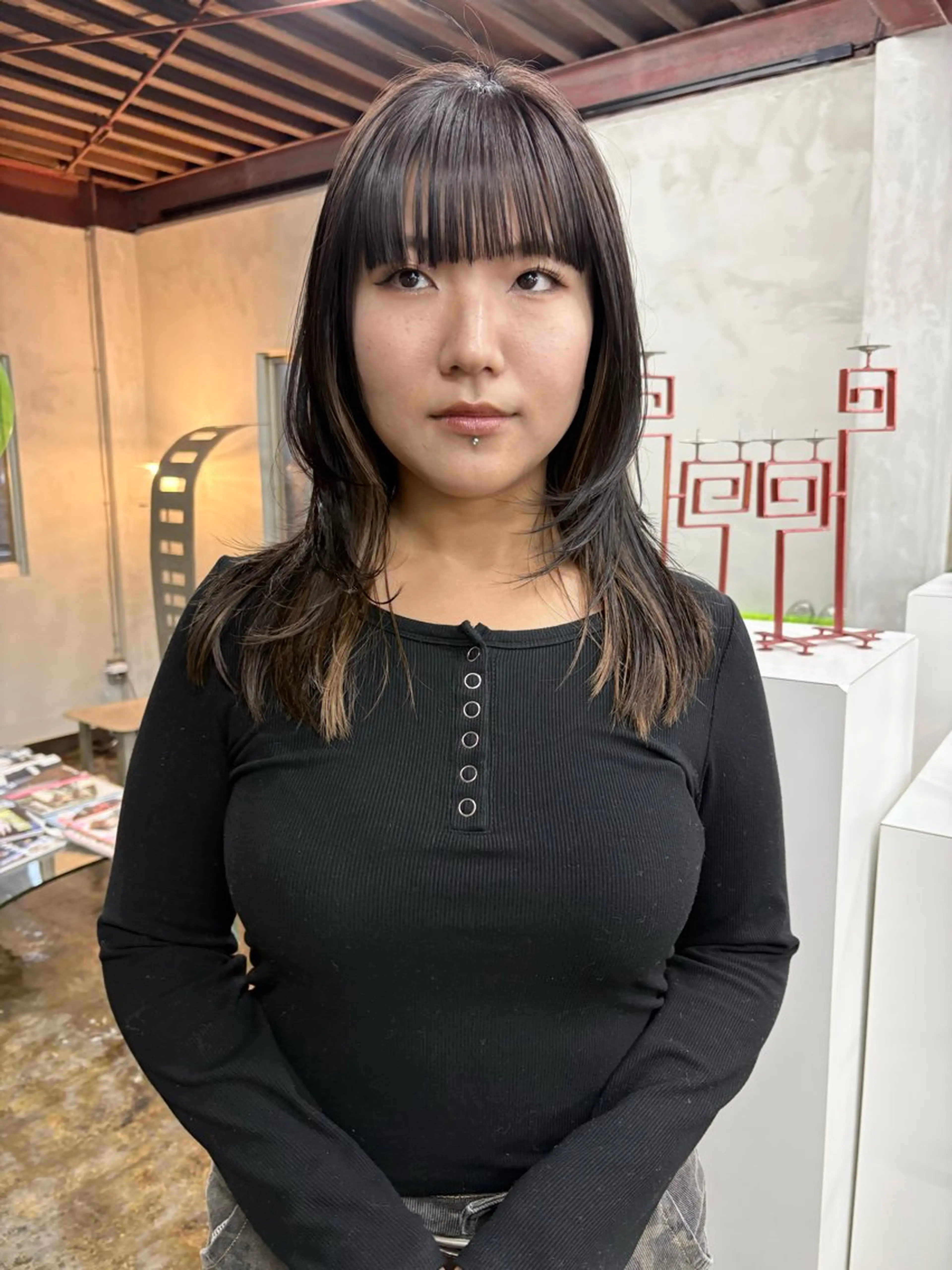 セミロング カワクボ ソラのヘアスタイル