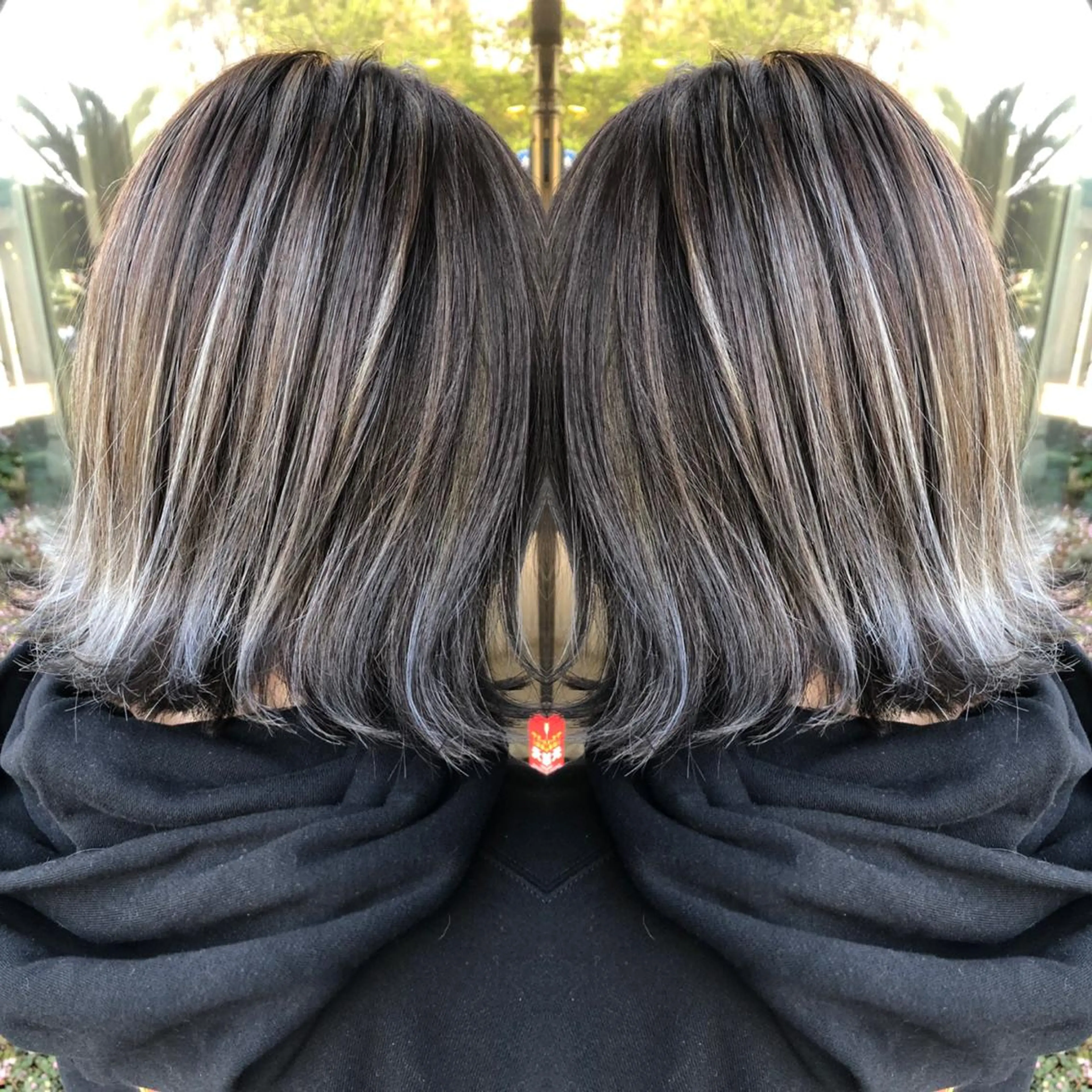 ミディアム カラー アッシュ アッシュグレー ダブルカラー グラデーションカラー ハイライトカラー ヘアカラー トリートメント RIENSリエンス ✂️木村康二✂️のヘアスタイル