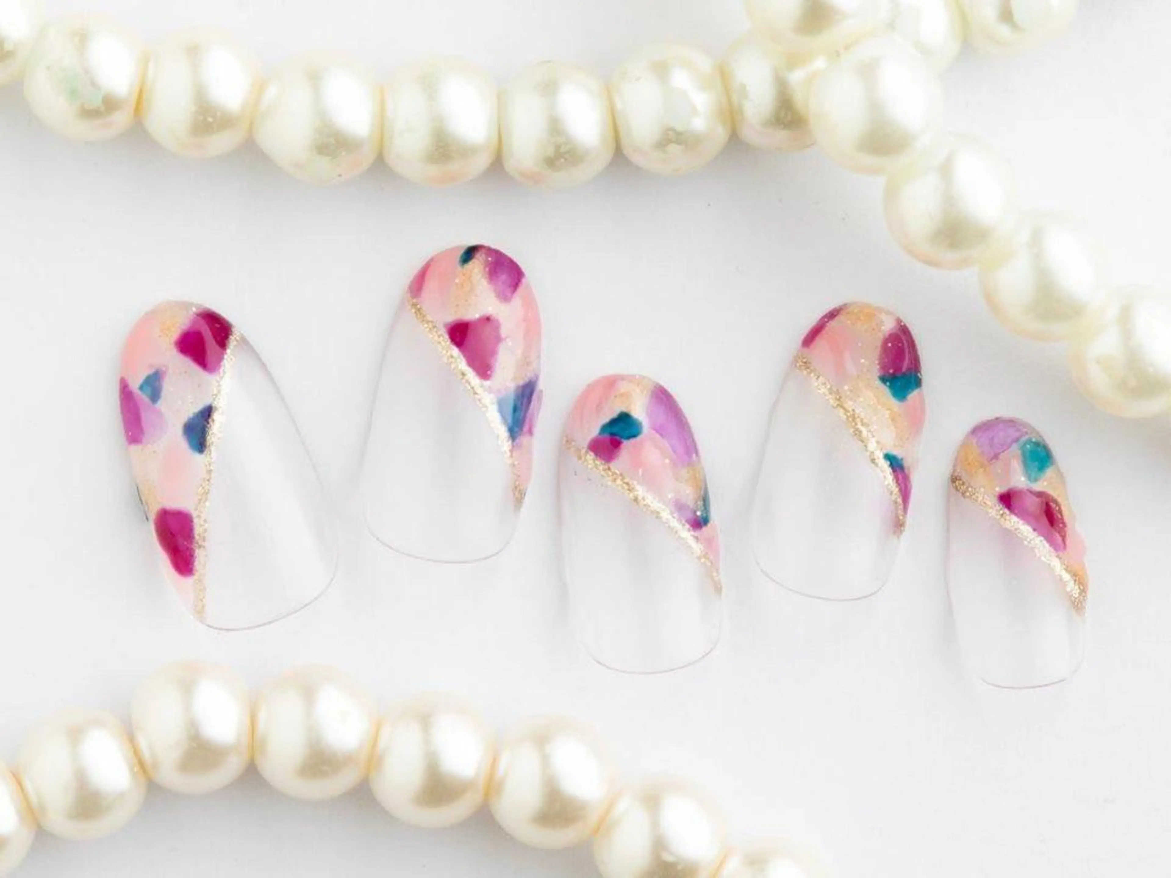 ネイル 桜ネイル クリアネイル フットネイル ジェルネイル キラキラネイル 💗🪽Tiary Nail🪽💗のネイルデザイン