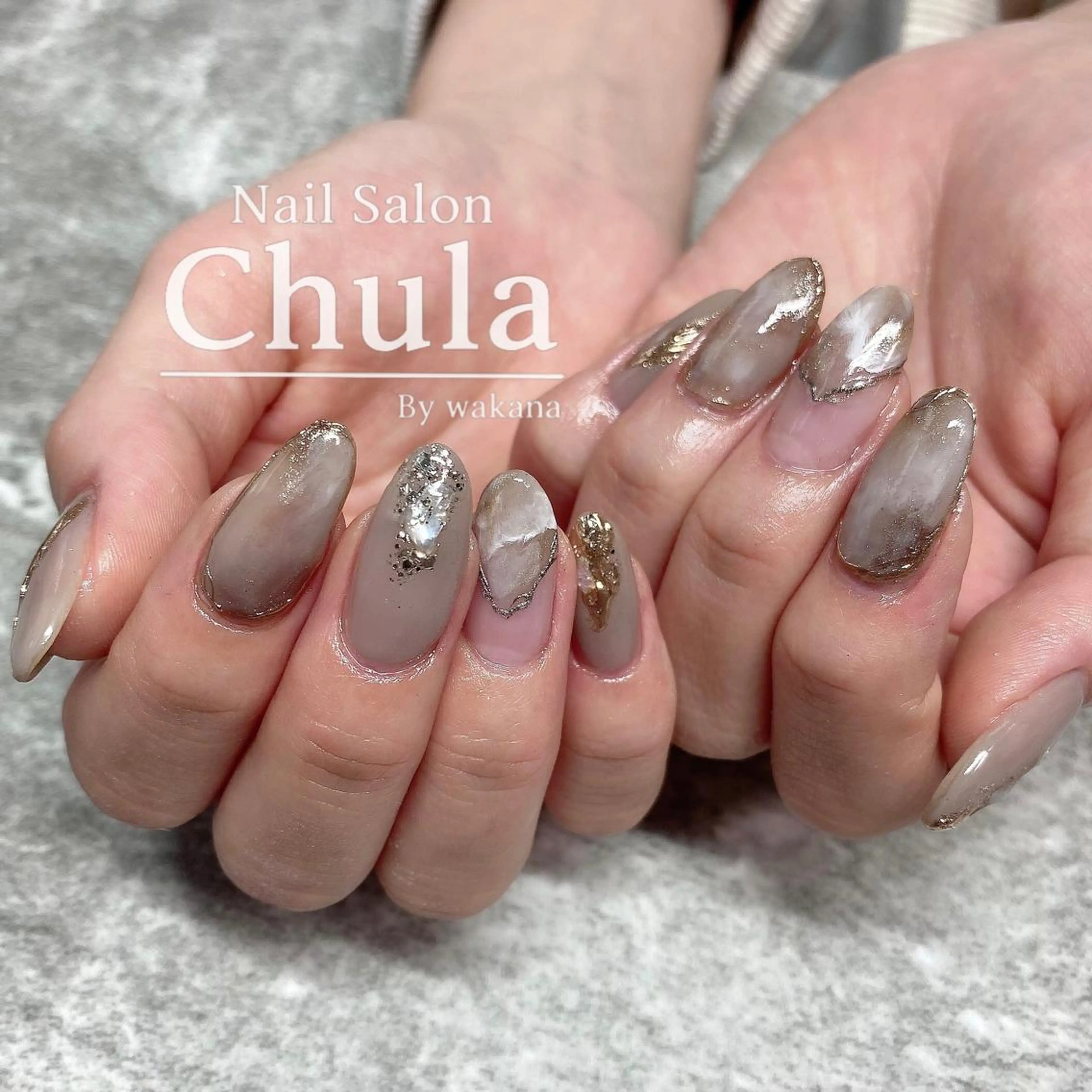 ネイル ミラーネイル ニュアンスネイル ハンドネイル Nailsalon Chulaのネイルデザイン