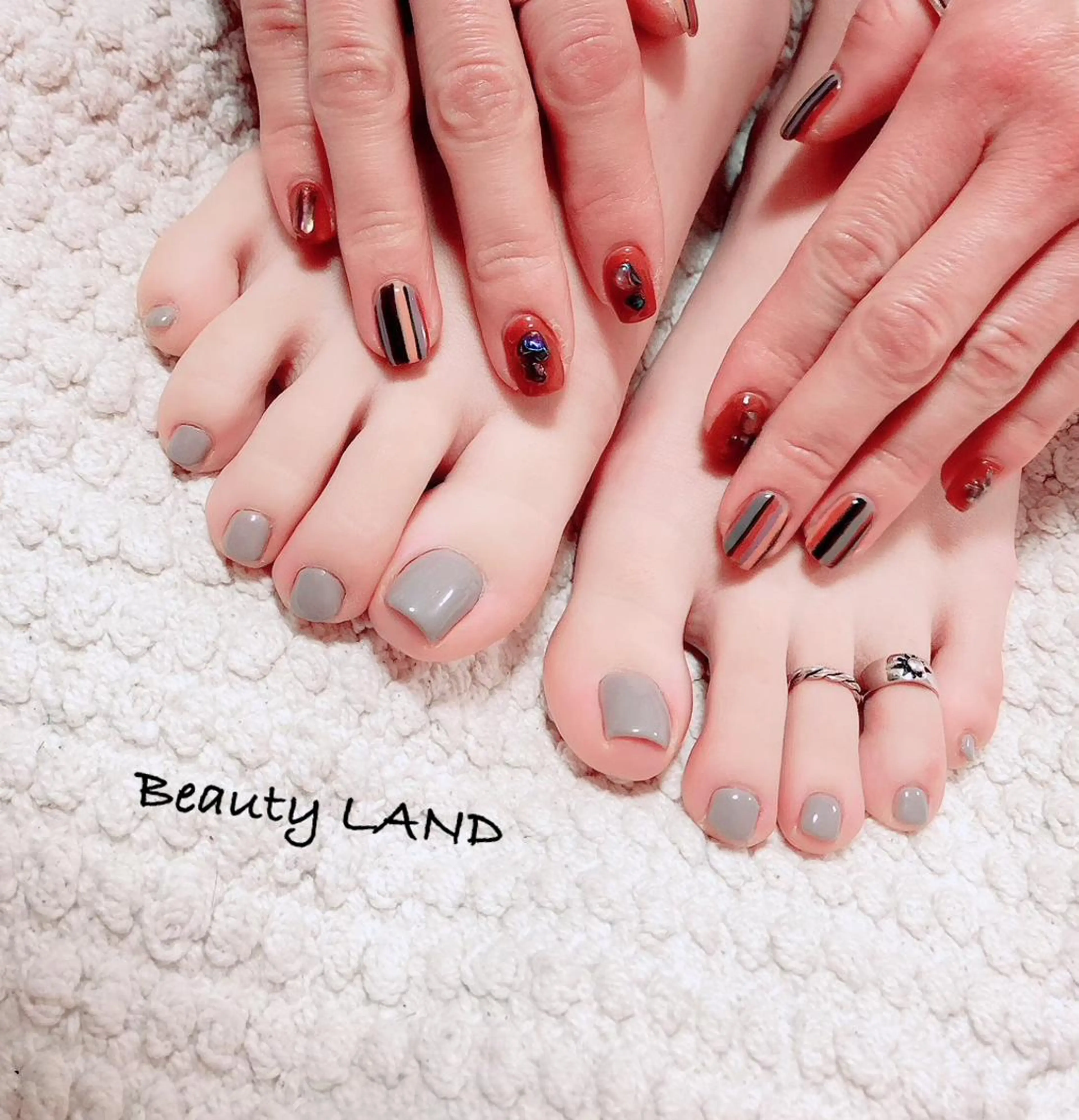 セット割!!ハンド定額＆フットワンカラ―の写真