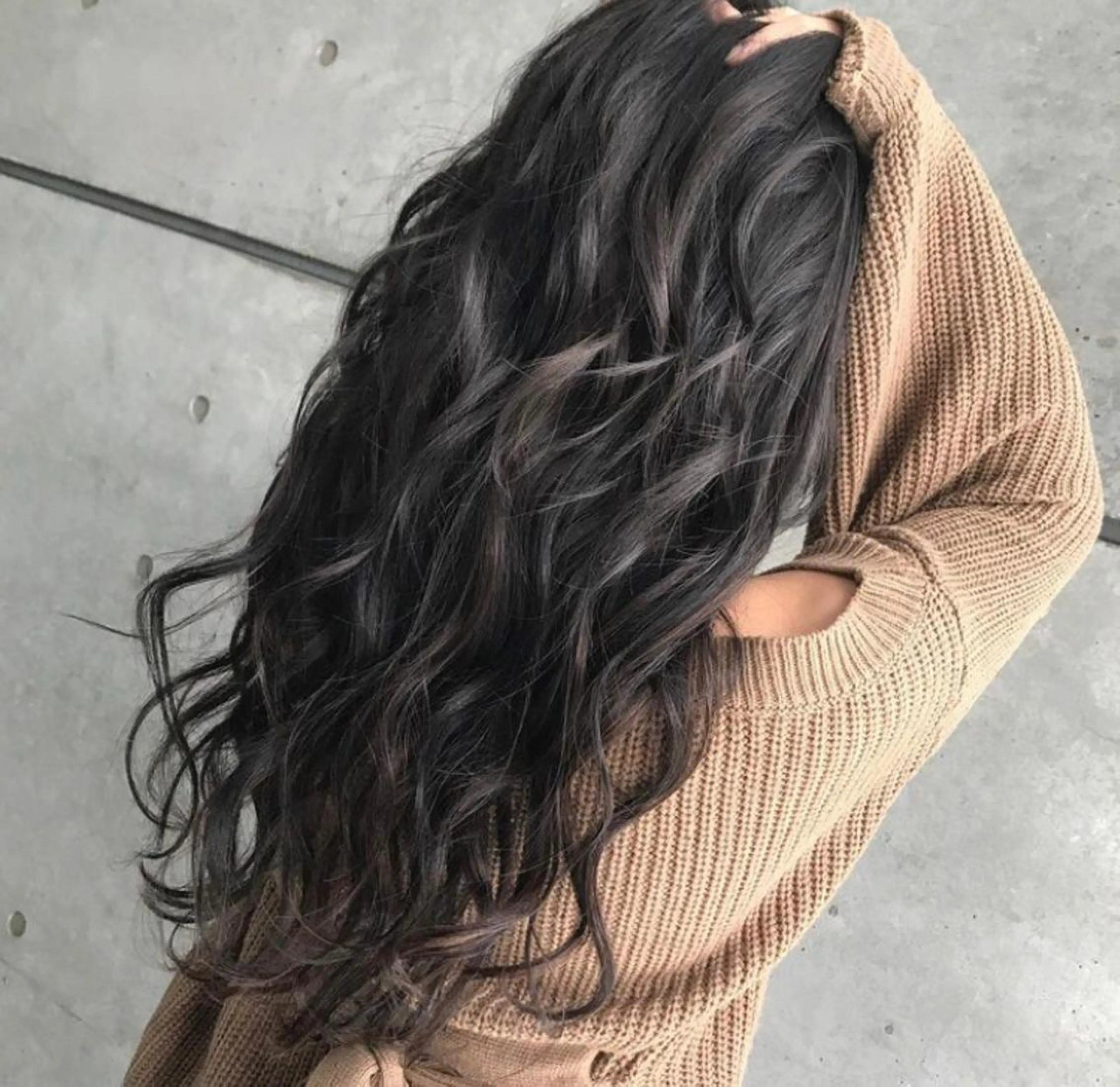 ロング ヘアカラー トリートメント 最高級シールエクステ 💜Fave/あかねのヘアスタイル