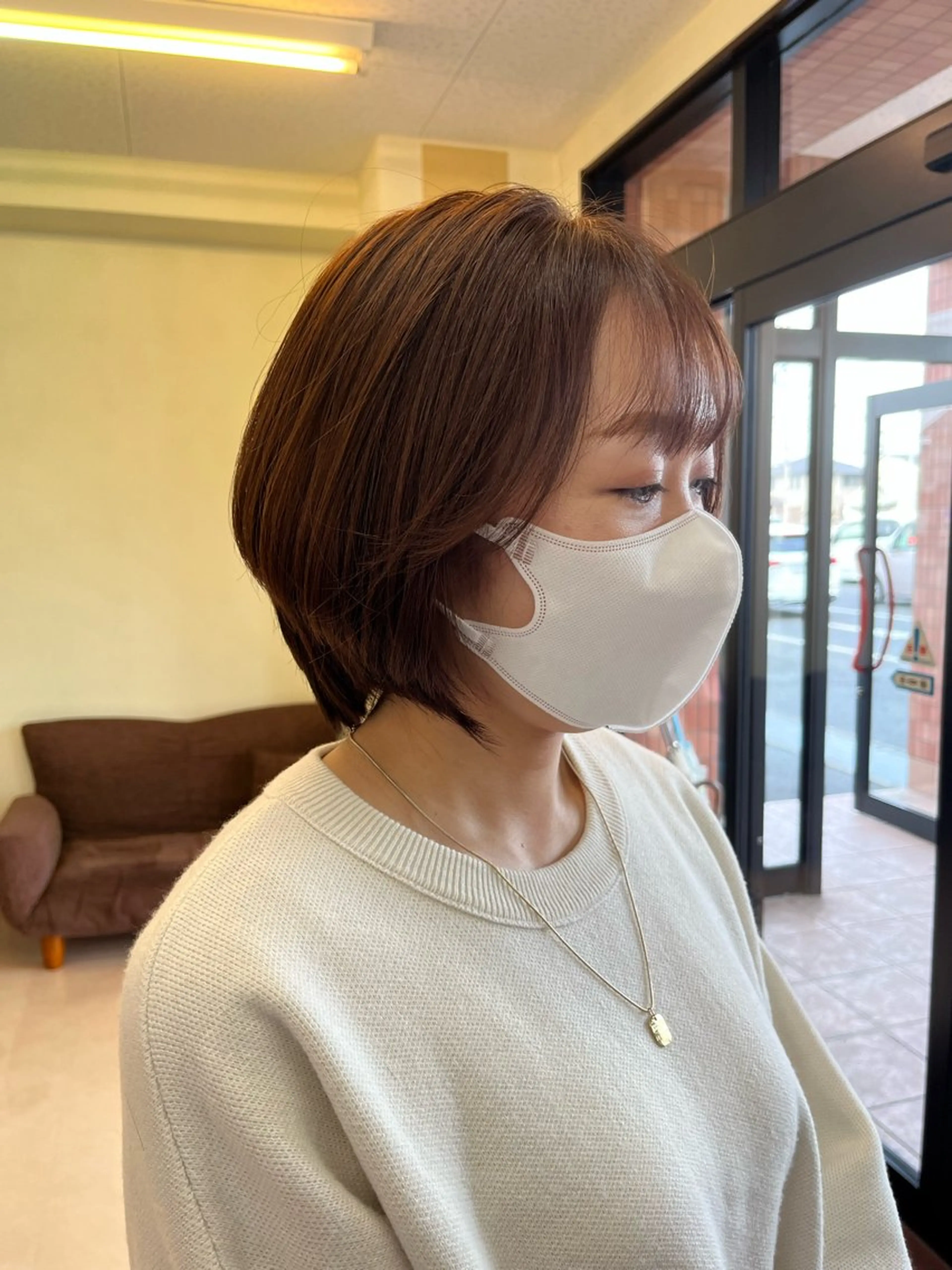 ショート くびれヘア 顔周りカット ショートヘア 小顔カット ウルフカット カット ヘアカラー 樋口智士/倉敷/中庄 /縮毛矯正/髪質改善のヘアスタイル