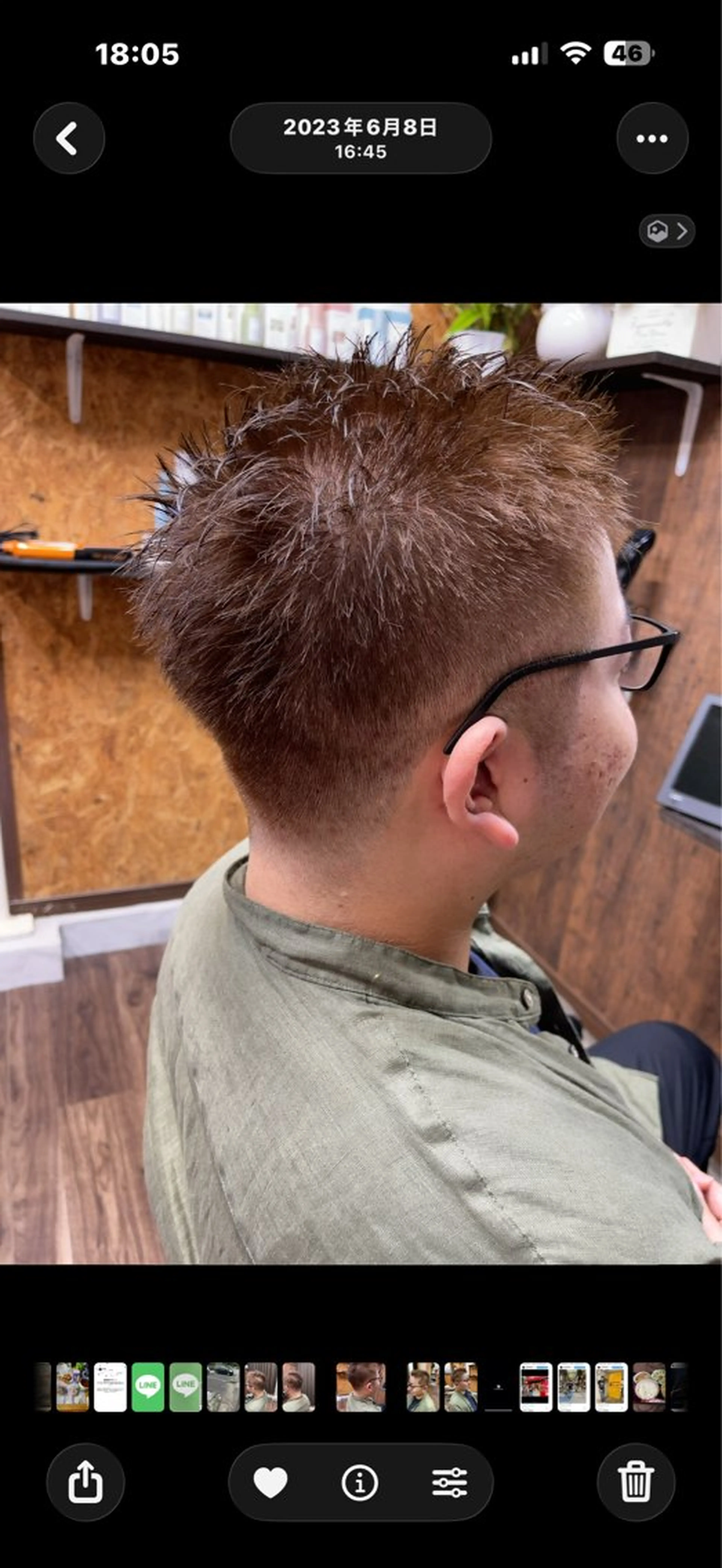 ショート カラー メンズ 刈り上げ 山宮 雅次のヘアスタイル