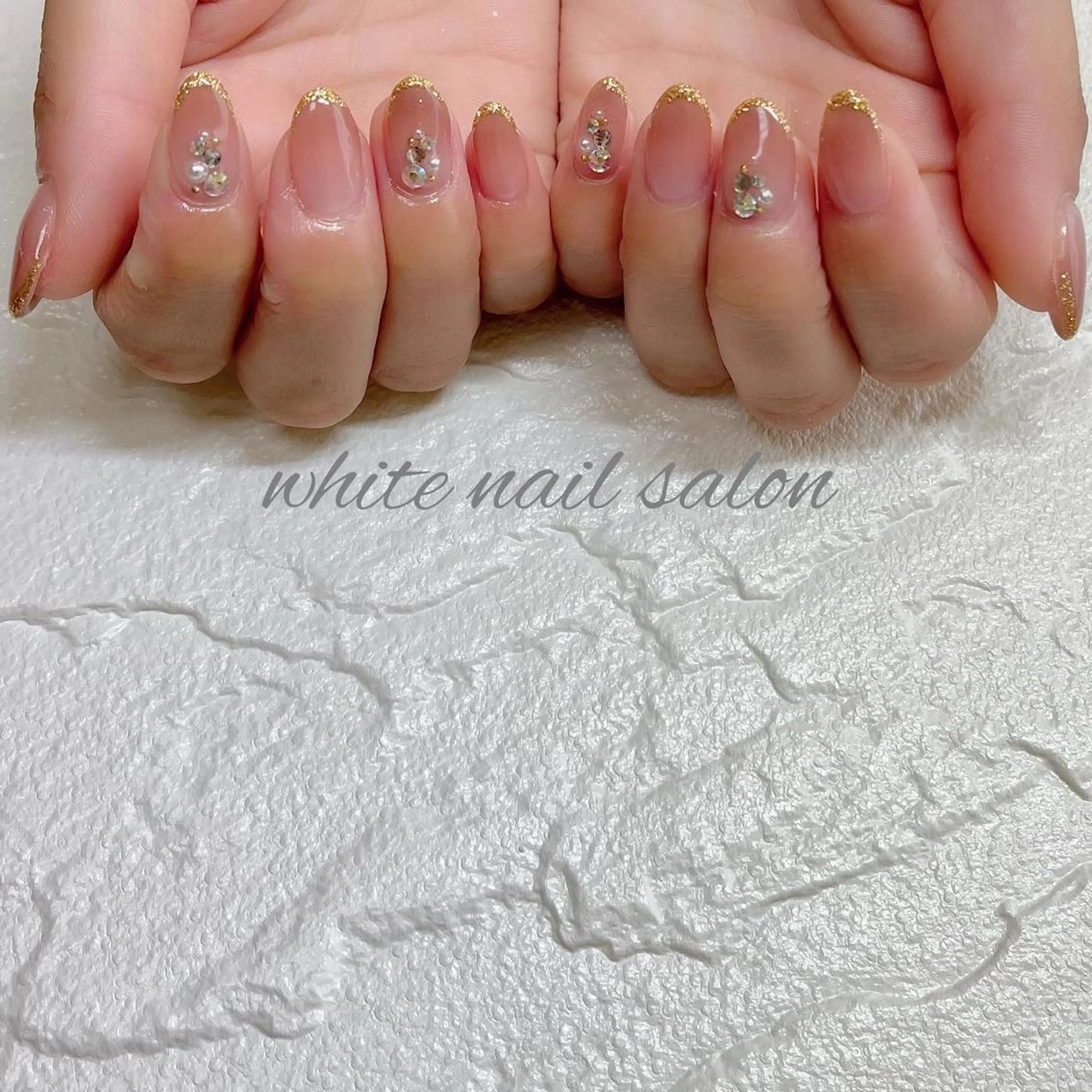 ネイル フットネイル ジェルネイル ハードジェル ラメ(グリッター) 持ち込み ハンドネイル white nail salonのネイルデザイン