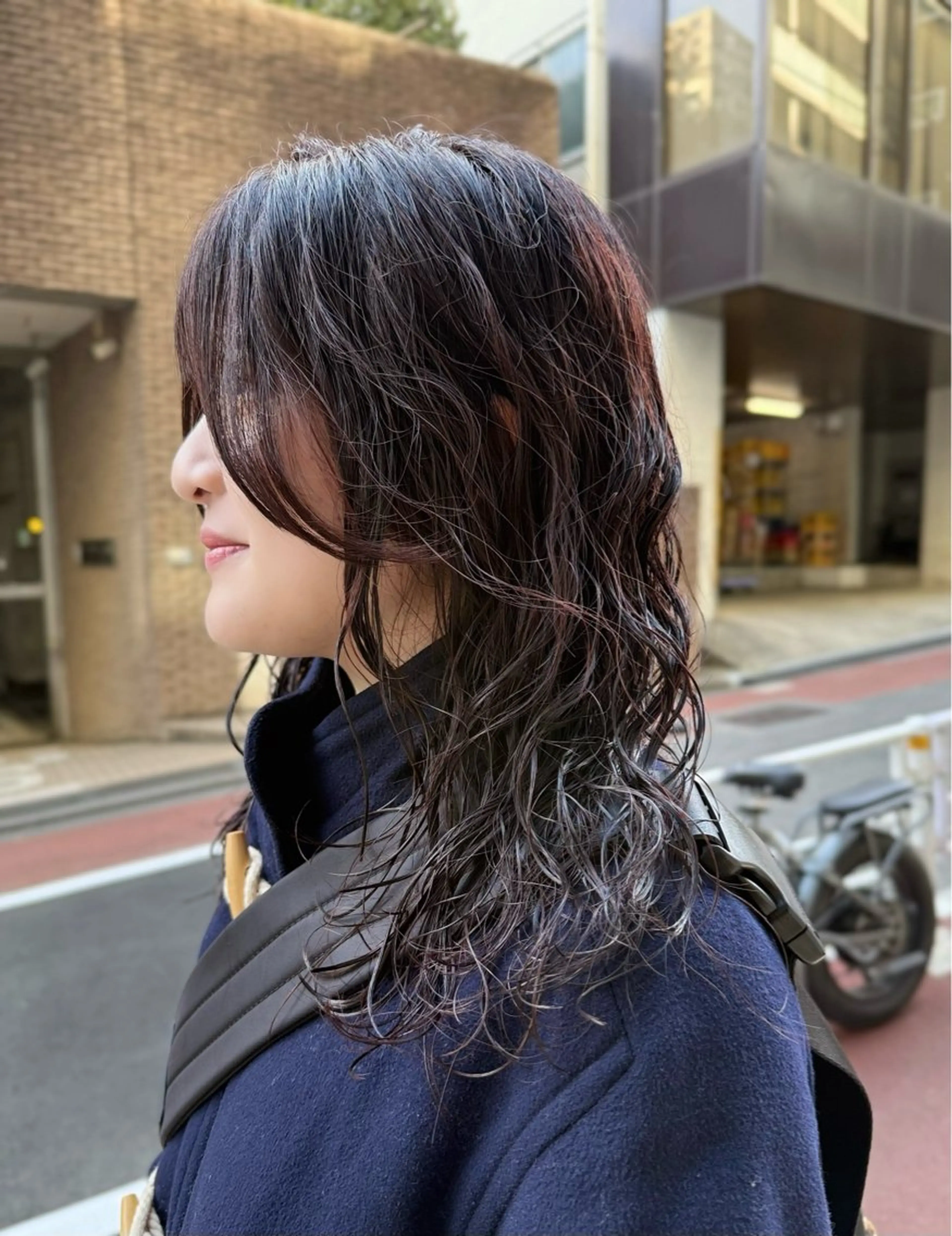 ミディアム カラー パーマ ミディアムパーマ カット パーマ/ボブ /レイヤー チヒロのヘアスタイル