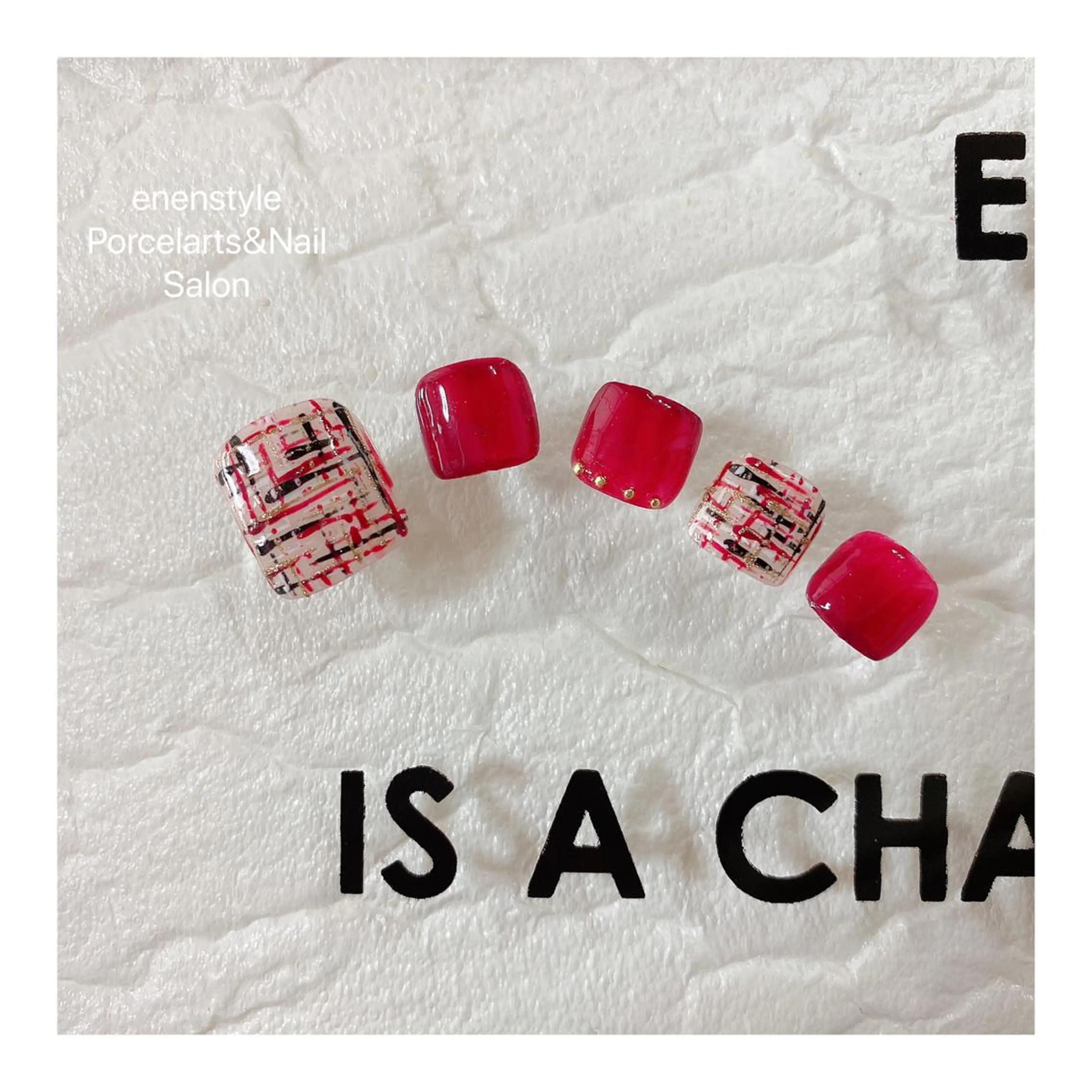 ショート ネイル ハンドネイル フットネイル 👑enen style👑のネイルデザイン