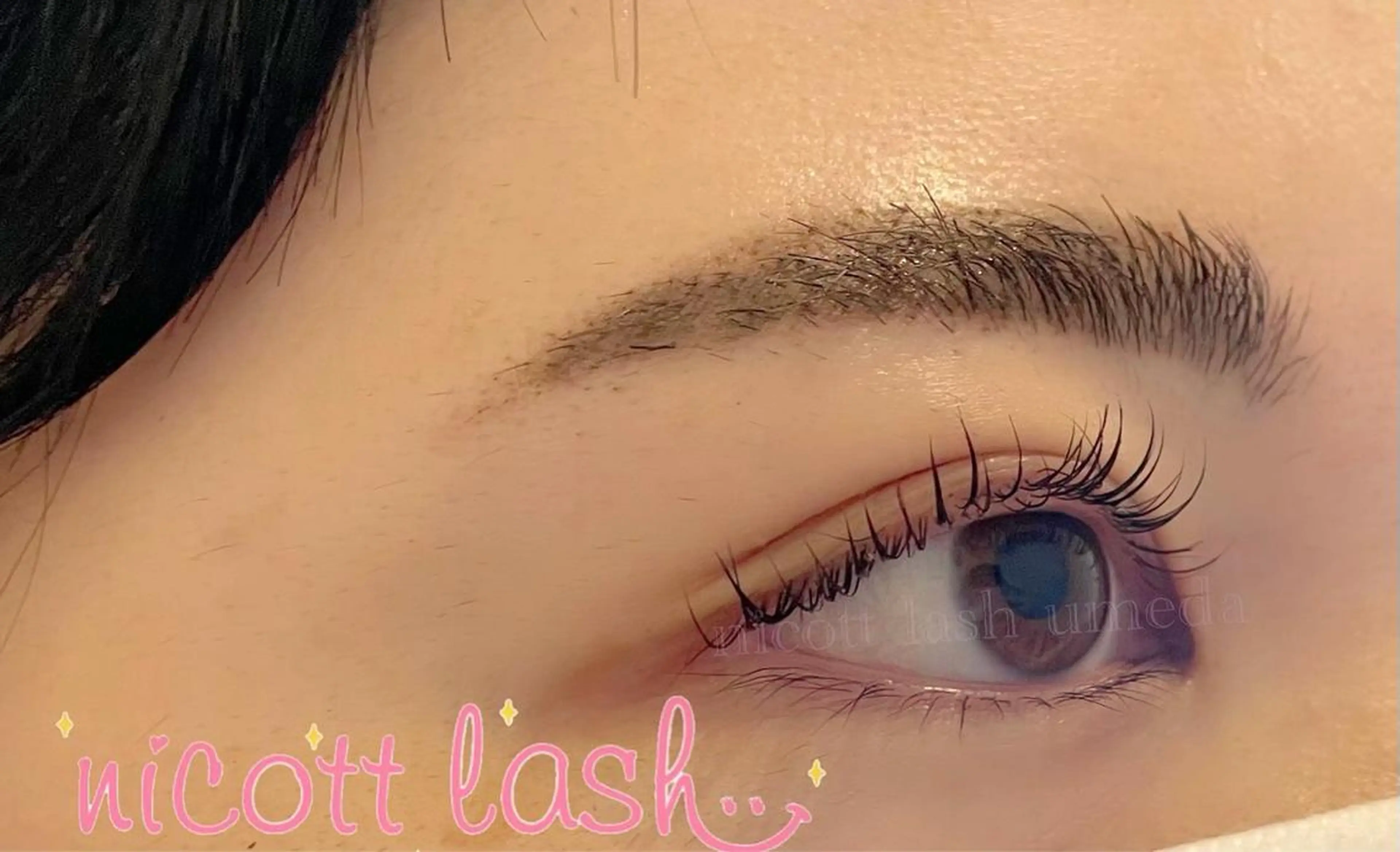 マツエク・マツパ 一重×まつ毛パーマ サクラブロウ 難波のマツエク・マツパデザイン