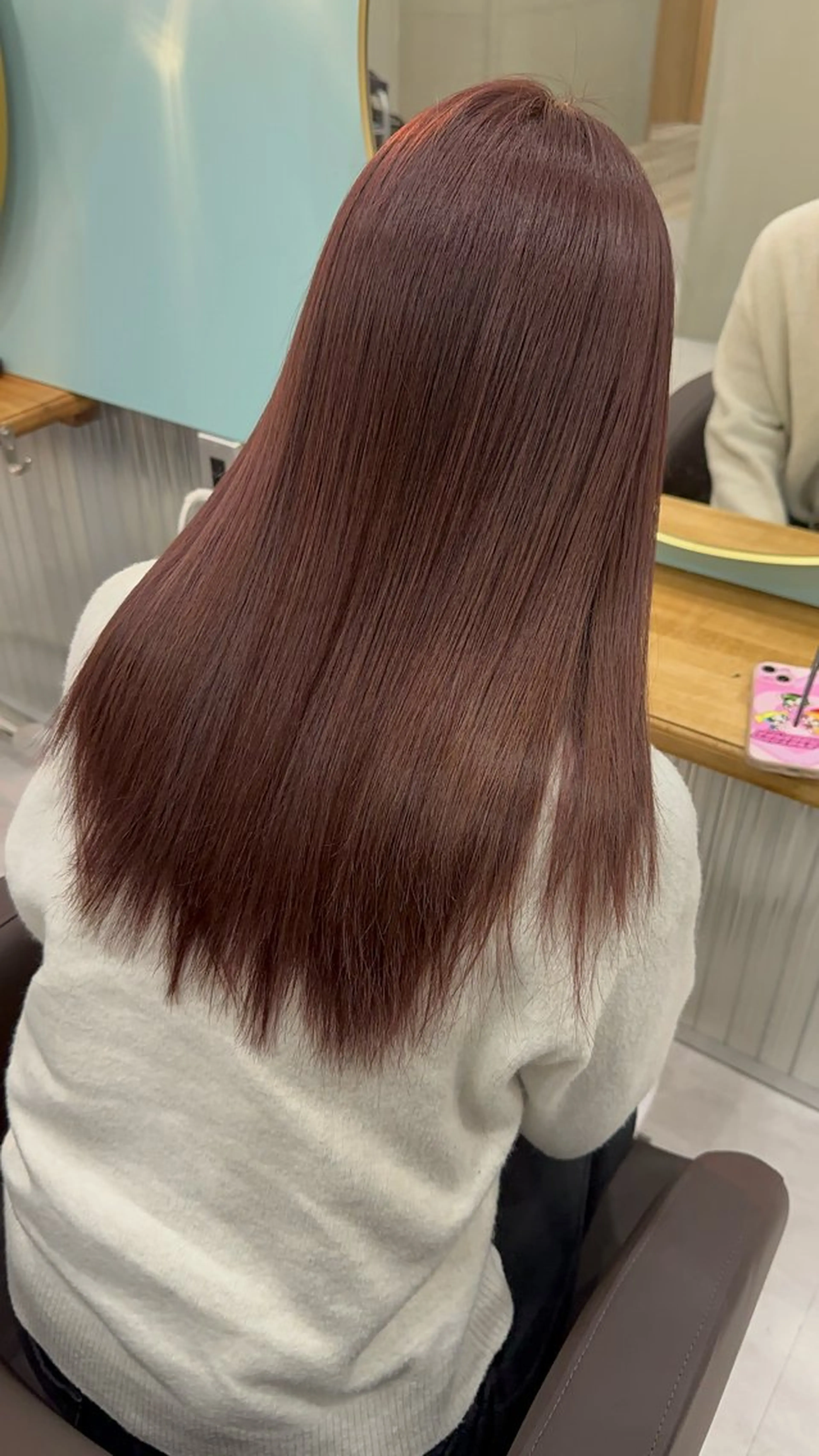 ロング カラー ブリーチ ブリーチなしカラー ピンクカラー カワカミ ユウダイのヘアスタイル