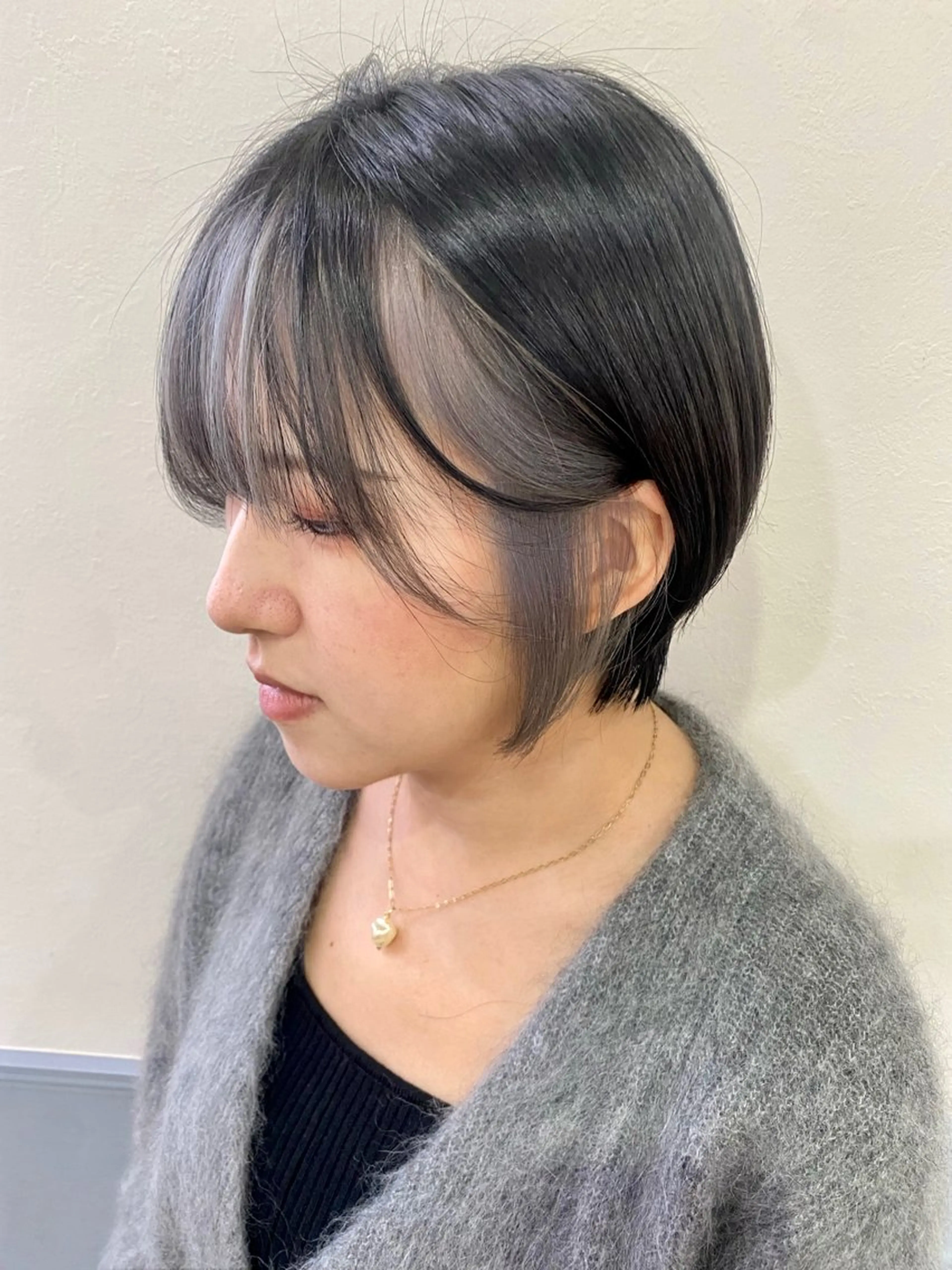 ショート ミストバング ヘアカラー GINZARay2 風本朱里🐥のヘアスタイル