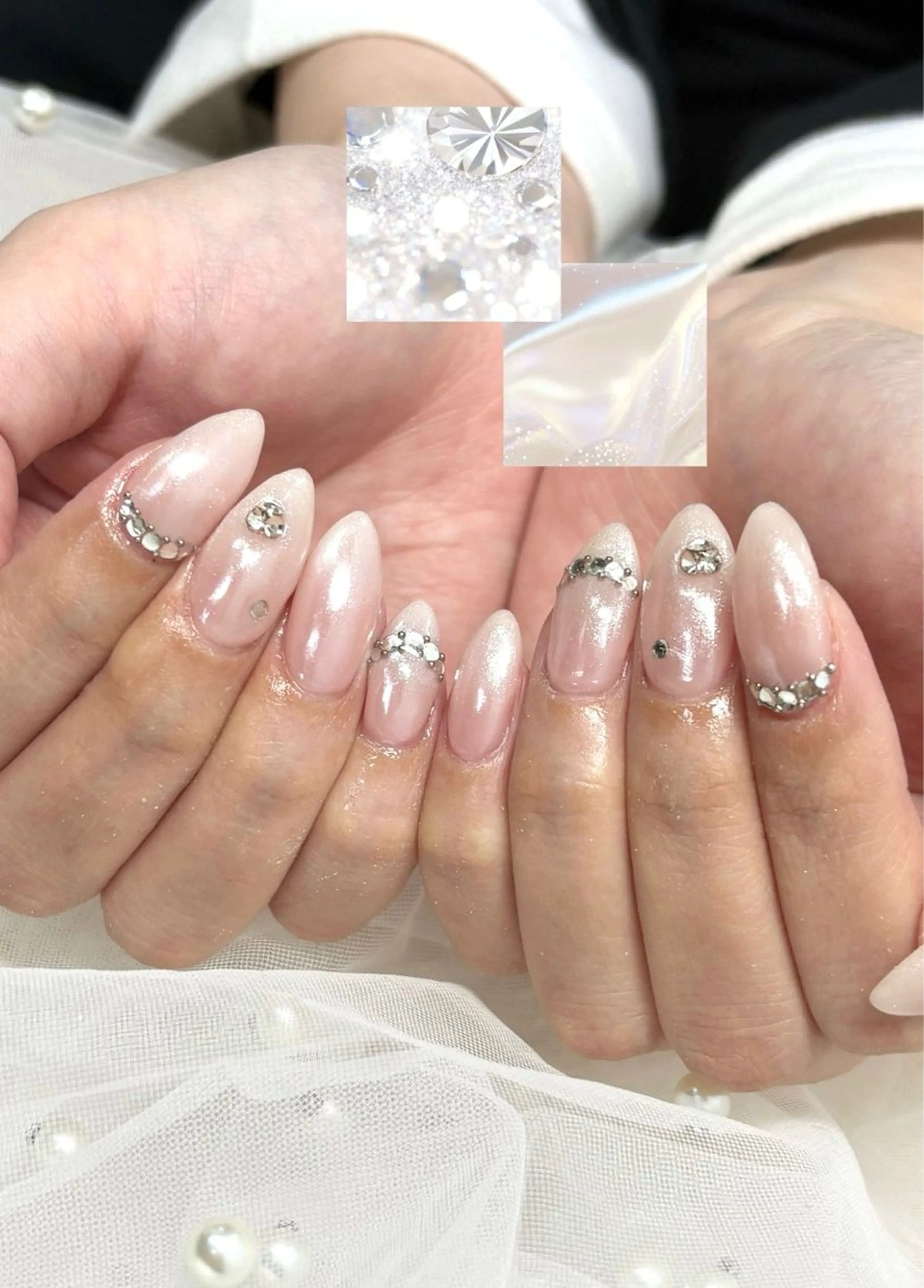 ネイル アートネイル オーロラネイル 持ち込み ワンホンネイル ハンドネイル フットネイル Nailsalon mui.所属・中家 亜紗子のネイルデザイン
