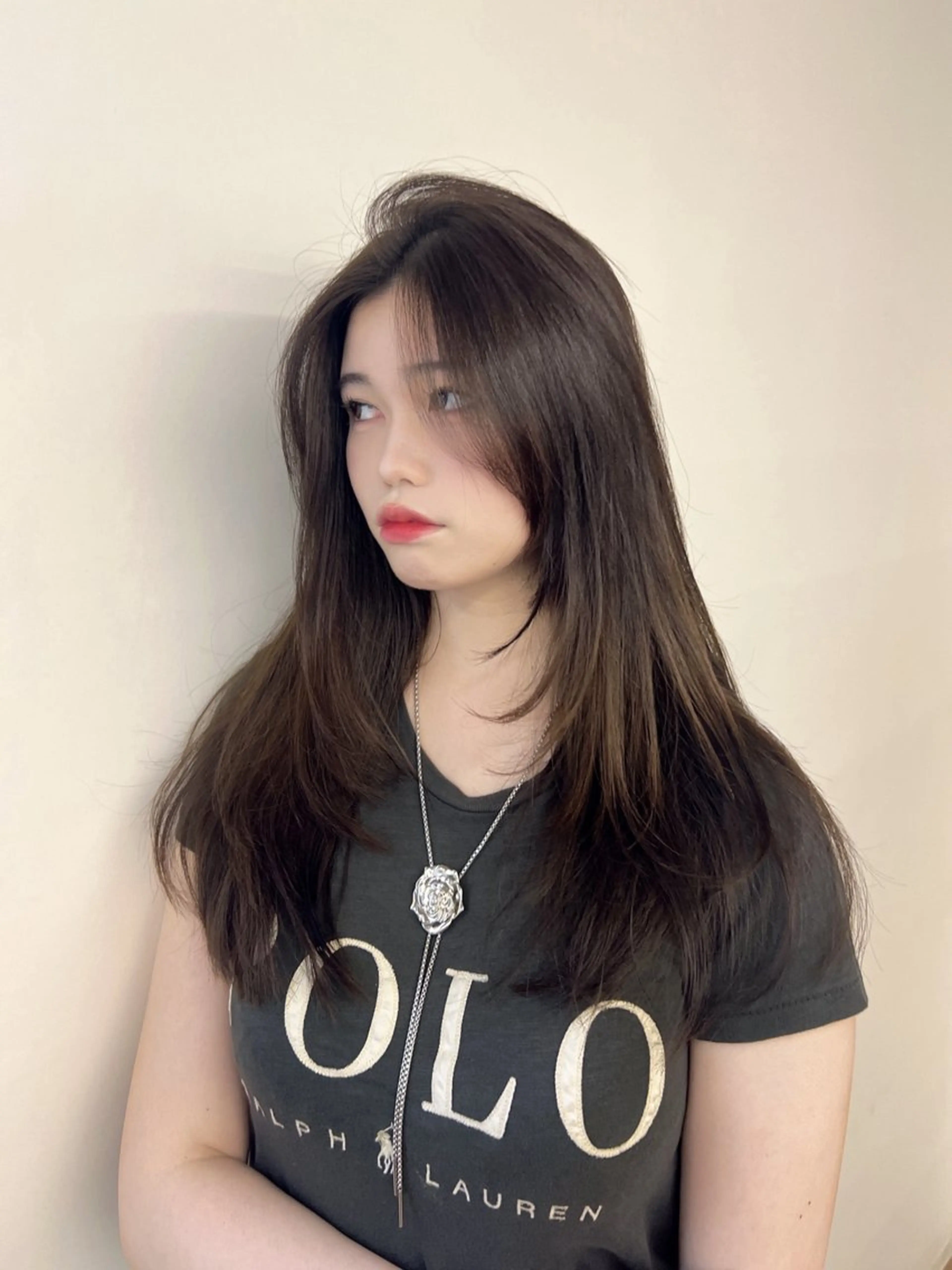 ロング カラー 韓国風ヘア 似合わせカット 小顔カット 渋谷レイヤーカット❌ 縮毛矯正専門/武田涼のヘアスタイル