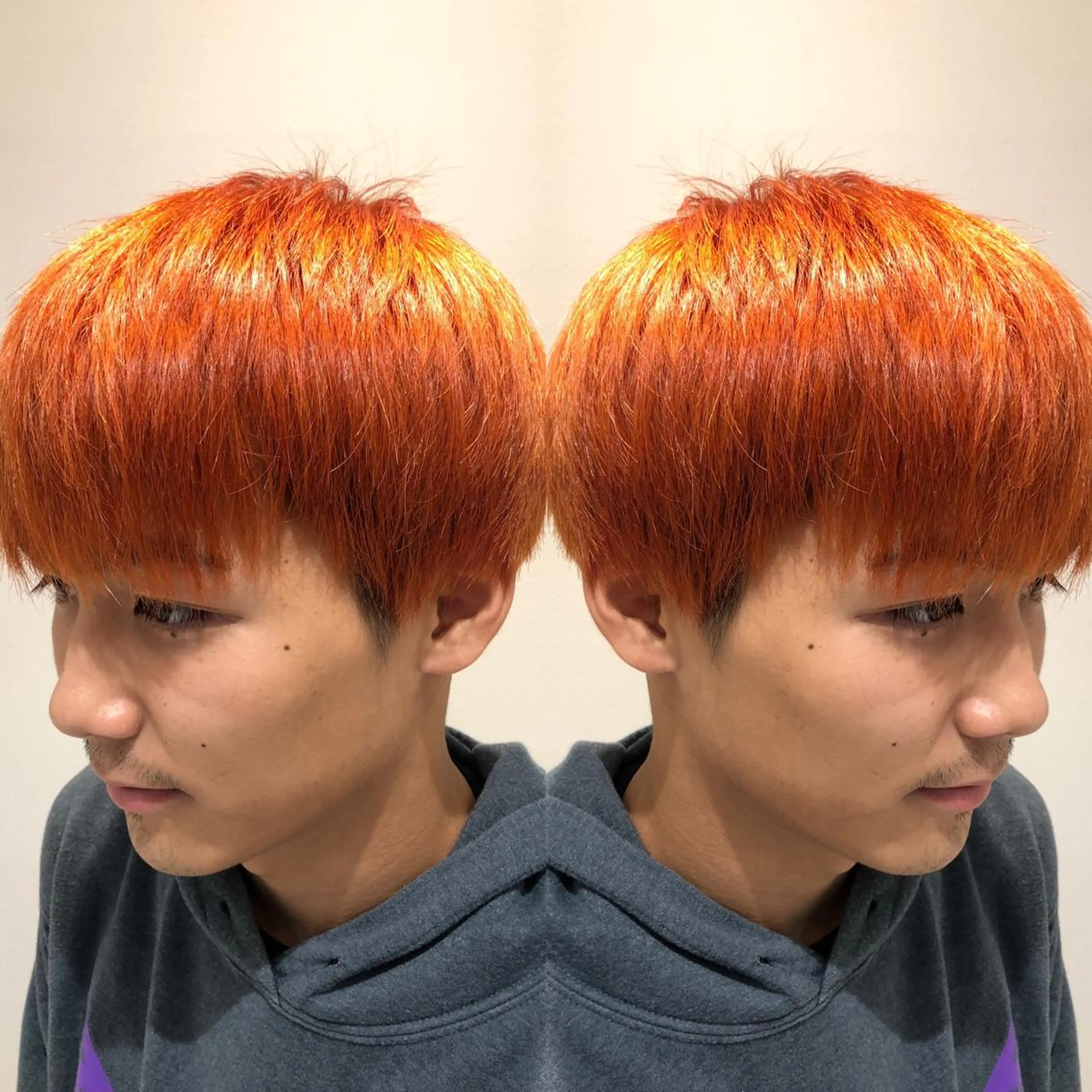 カラー メンズ 韓国レイヤー×透明感 カラー/山崎一輝のヘアスタイル