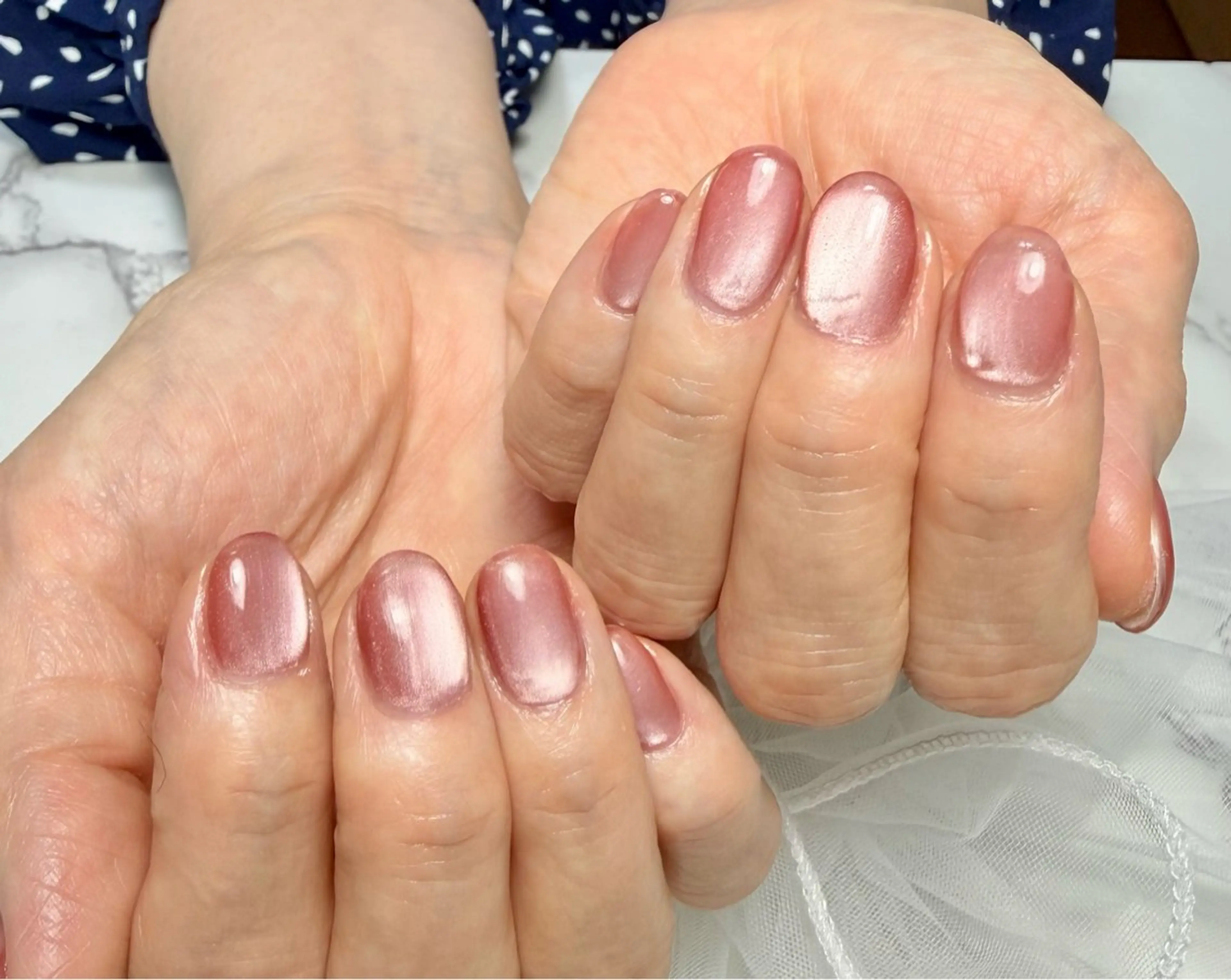 ネイル アートネイル チークネイル フラッシュネイル フラッシュマグ フレンチネイル Mai’s nailのネイルデザイン