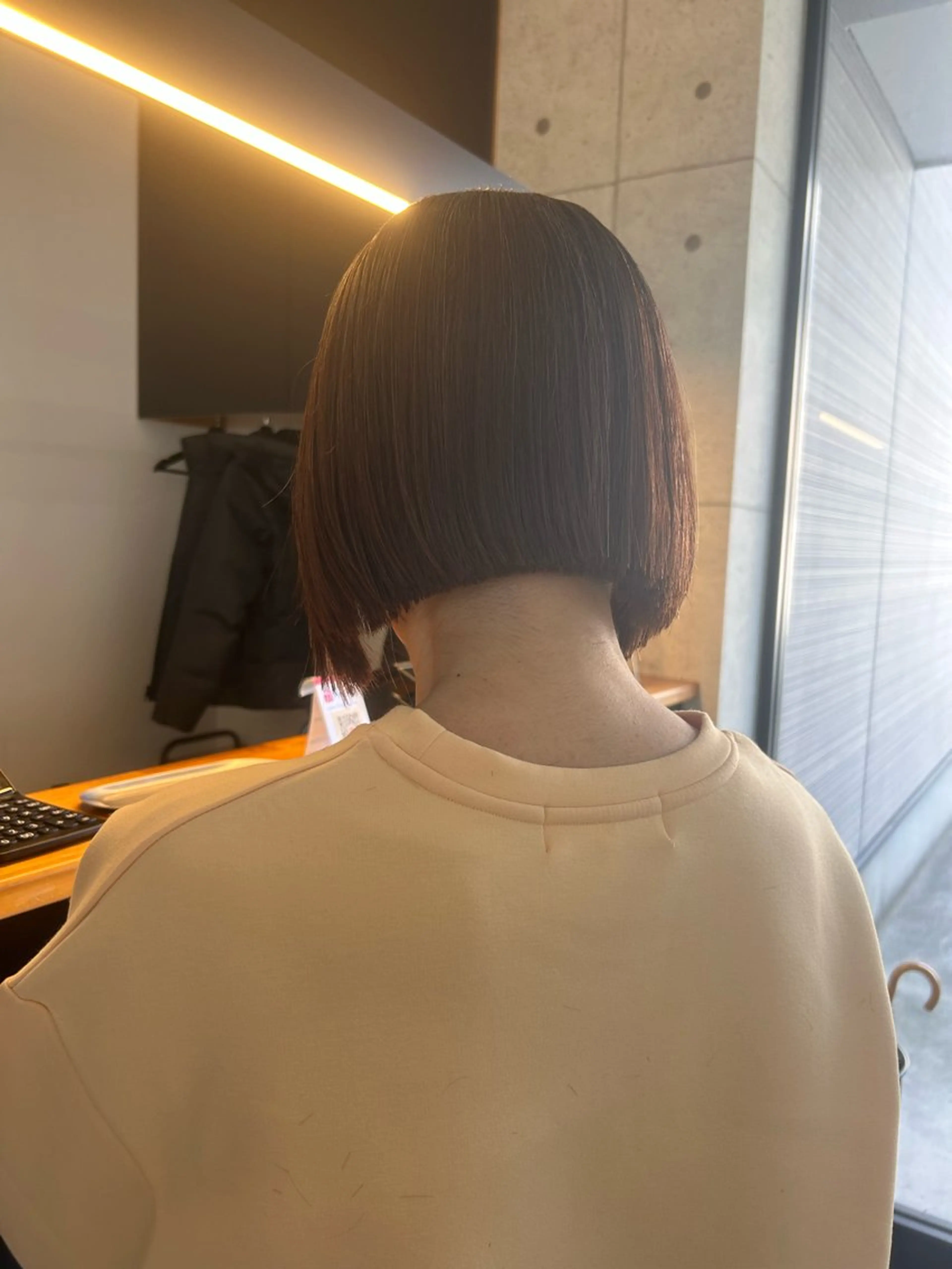 ショート 切りっぱなしボブ ボブ ハイトーン ayane💖のヘアスタイル