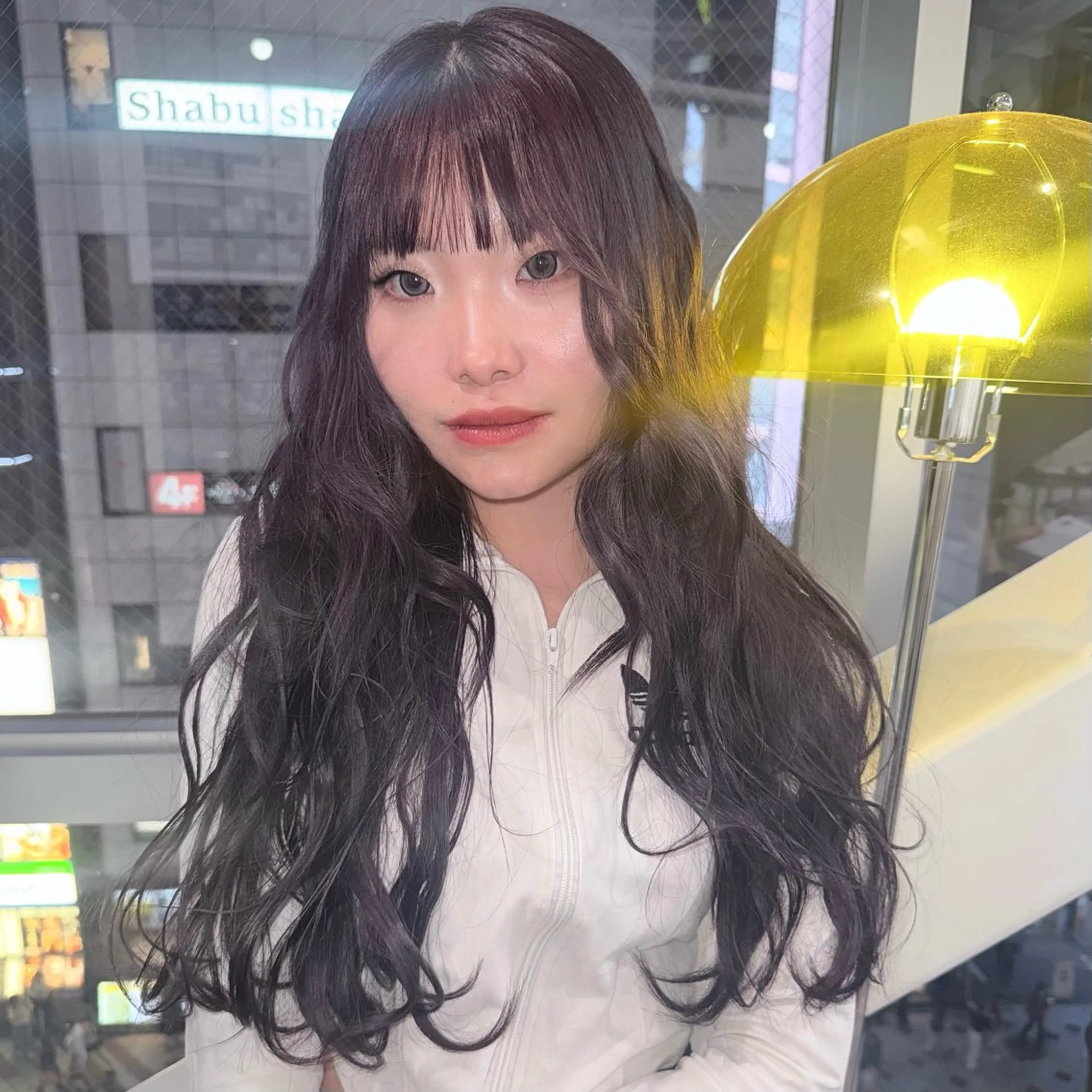 ロング カラー パープルカラー ヒマリ cashel渋谷のヘアスタイル