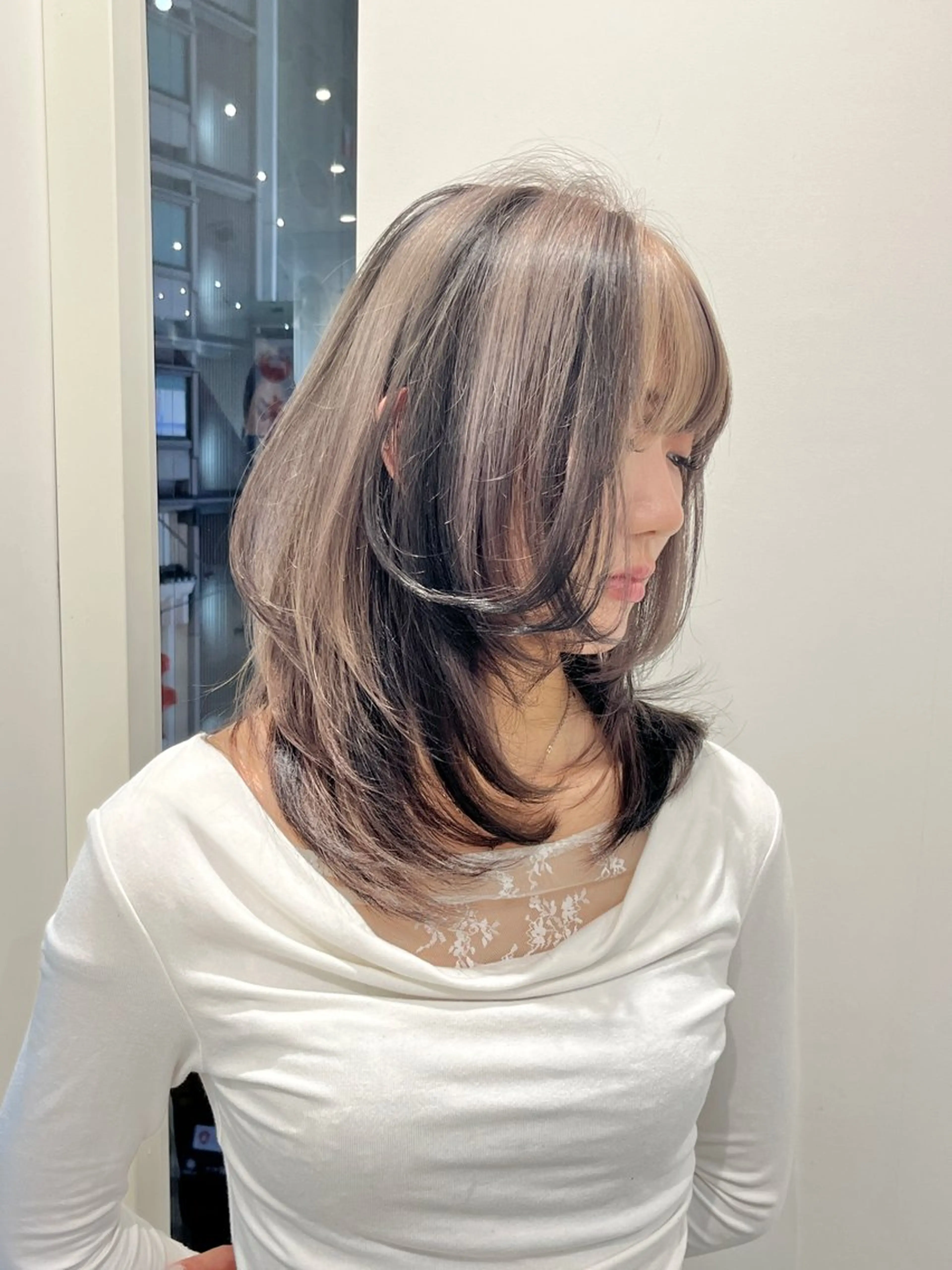 ミディアム カラー ヘアカラー レイヤー⭐️カラー ⭐️平川雅史のヘアスタイル