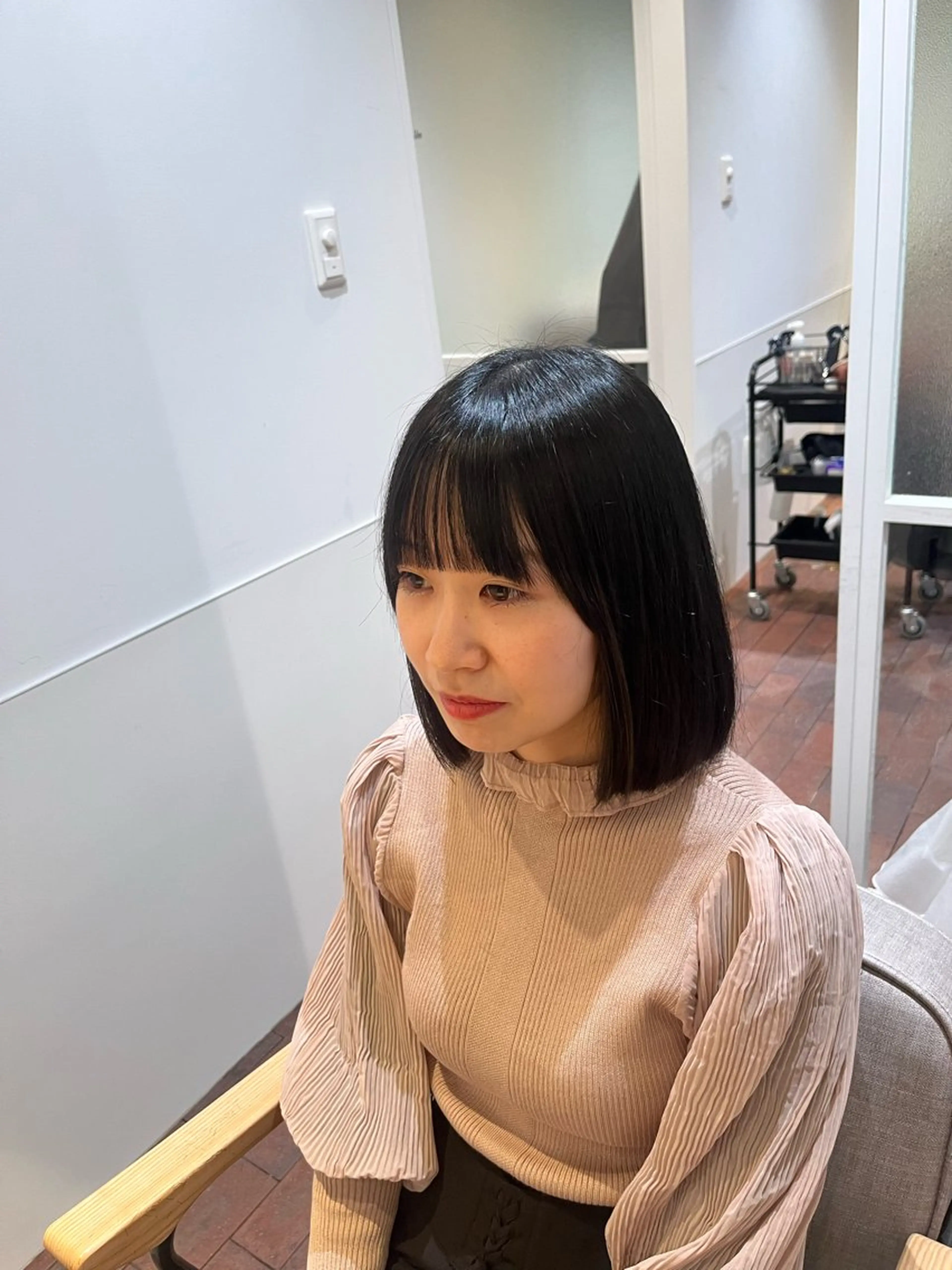 ミディアム ボブ マンツーマン 縮毛矯正/マユコのヘアスタイル