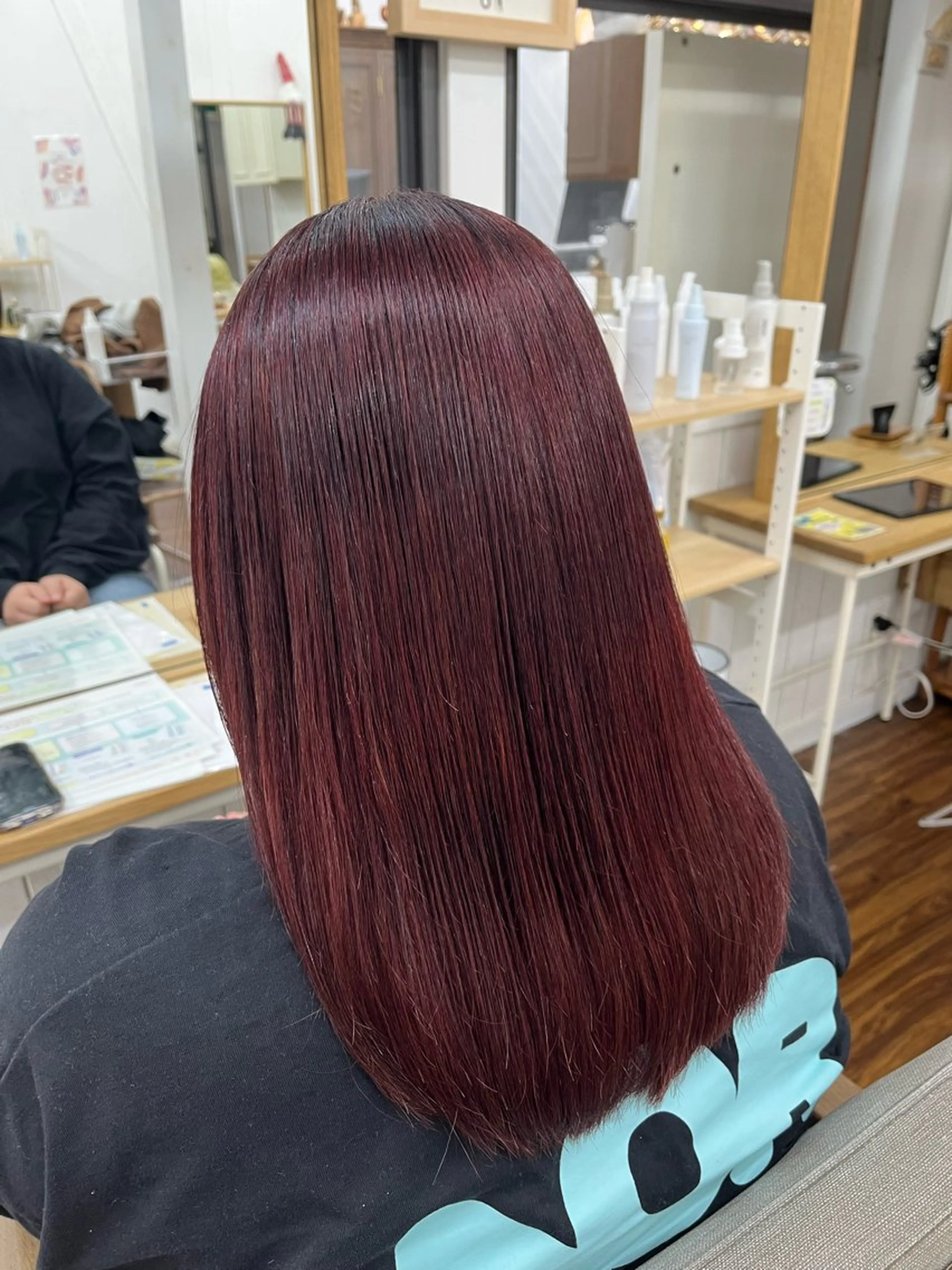 ロング カラー パーマ レッドカラー 髪質改善 縮毛矯正 カット ヘアカラー 縮毛矯正 YUIMARL 倉敷店🌸SAEのヘアスタイル