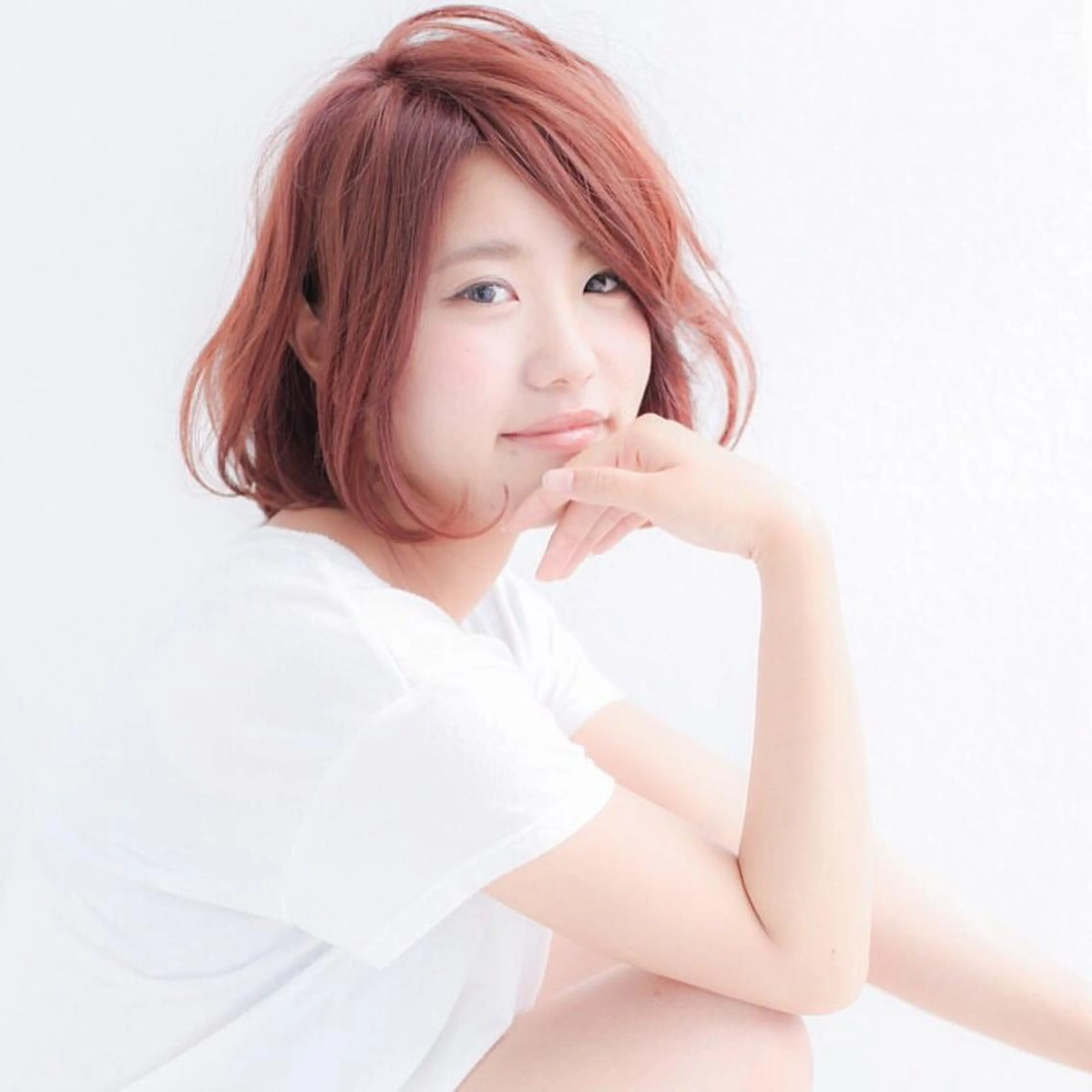 ショート カラー ピンクカラー ボブ ブリーチ/髪質改善 NYNY大久保のヘアスタイル