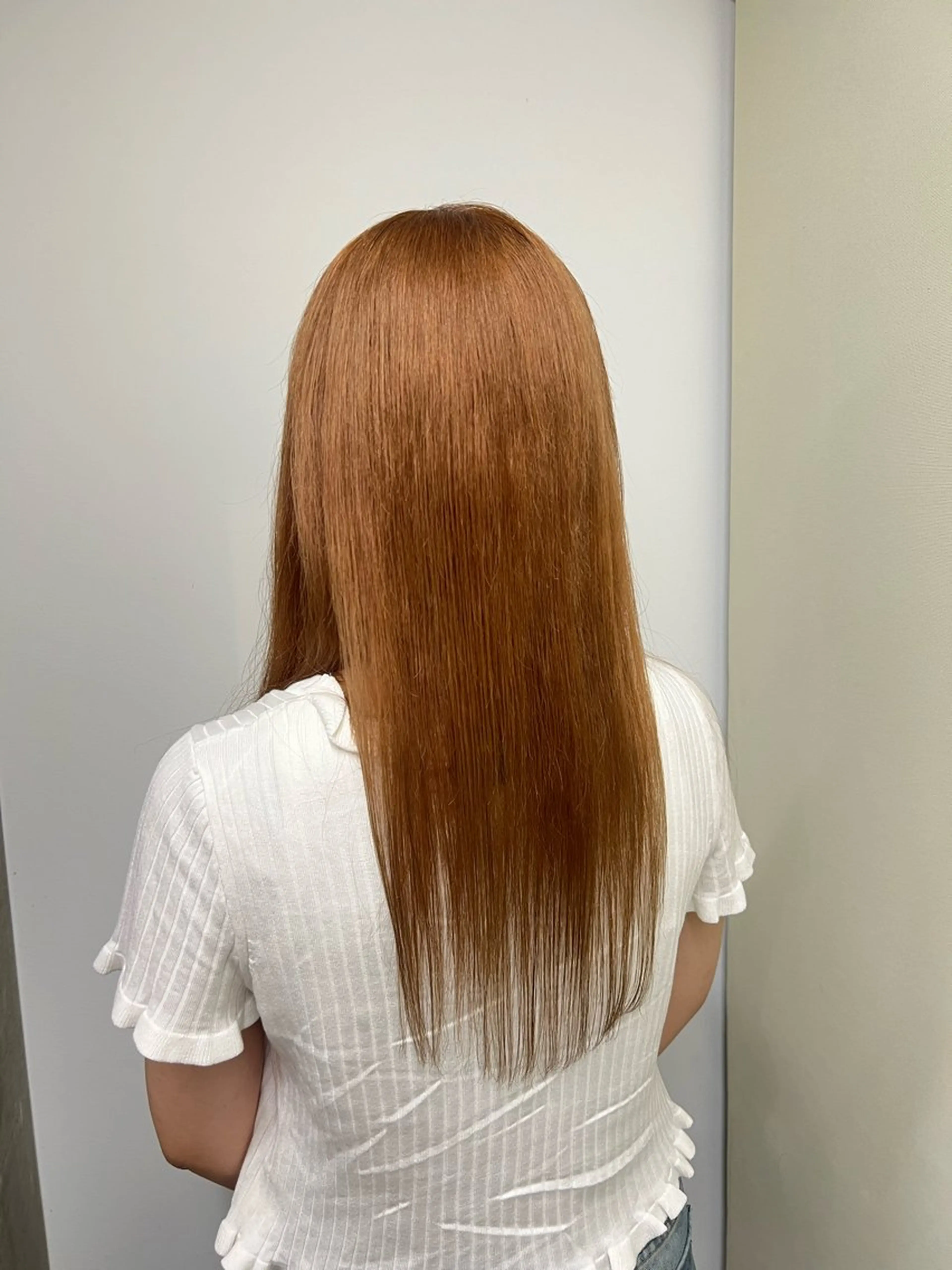 ロング オレンジブラウン ヘアカラー 土田かほ/本日🈳 透明感カラー🍃のヘアスタイル