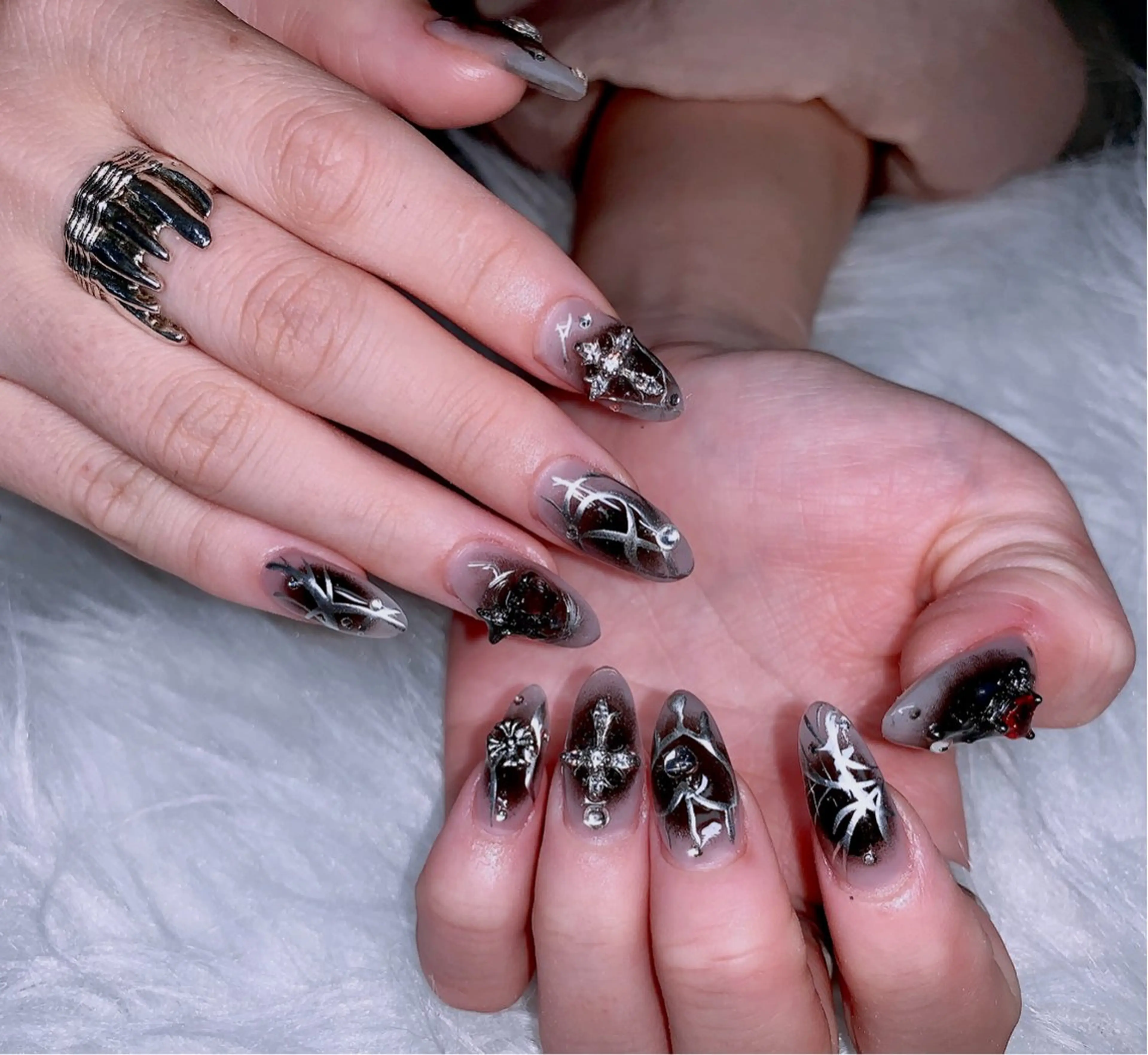 ジェル人気NO.3[自爪]持ち込みデザインやり放題9480の写真