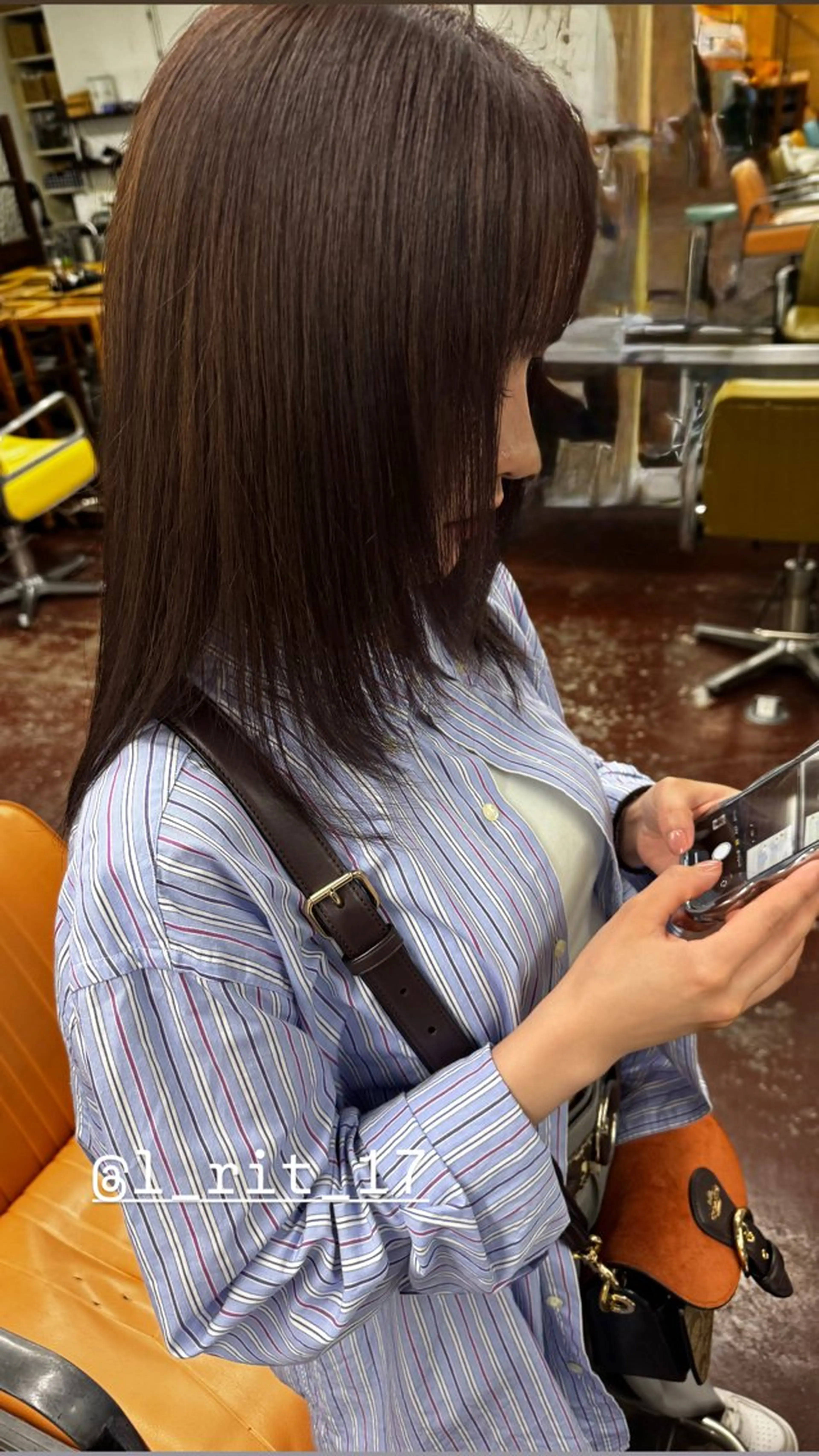 ミディアム レイヤーカット カット ヘアカラー 菊池 大佑のヘアスタイル