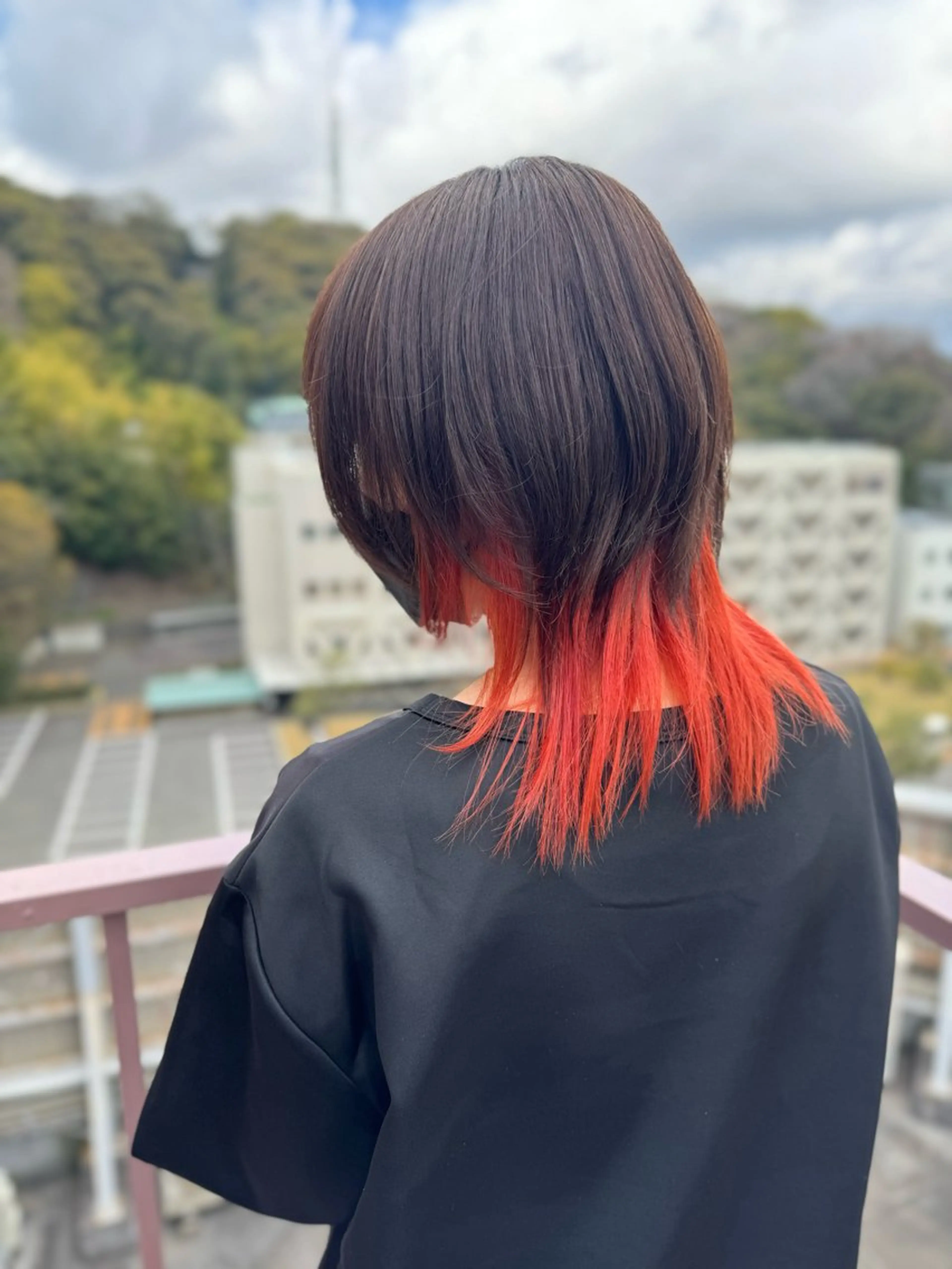 ミディアム カラー インナーカラー オレンジ ヘアカラー Viage （ビアージュ）のヘアスタイル