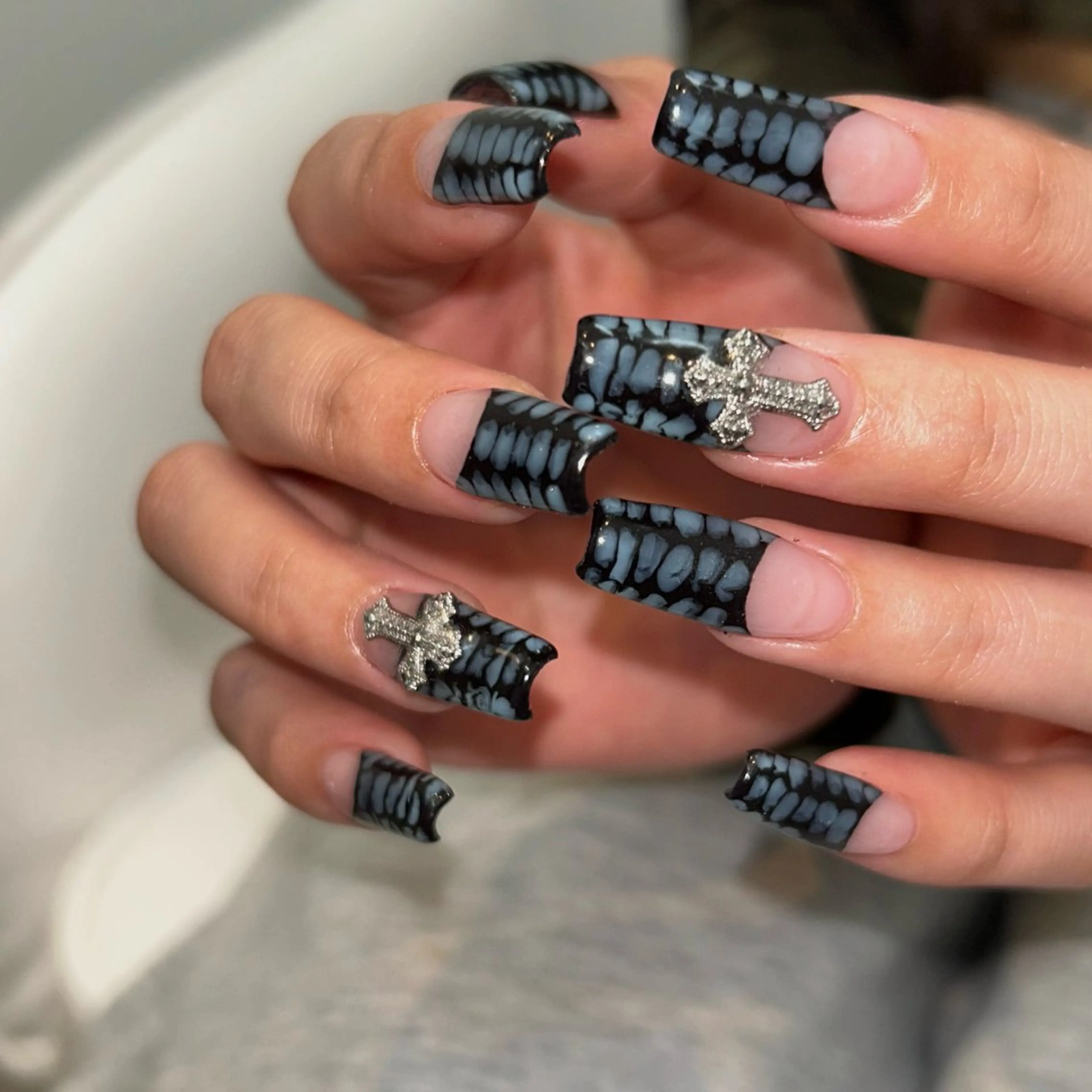 ネイル スクエアネイル ハンドネイル Balena nail所属・新宿🐋Balena nail/JURIのネイルデザイン