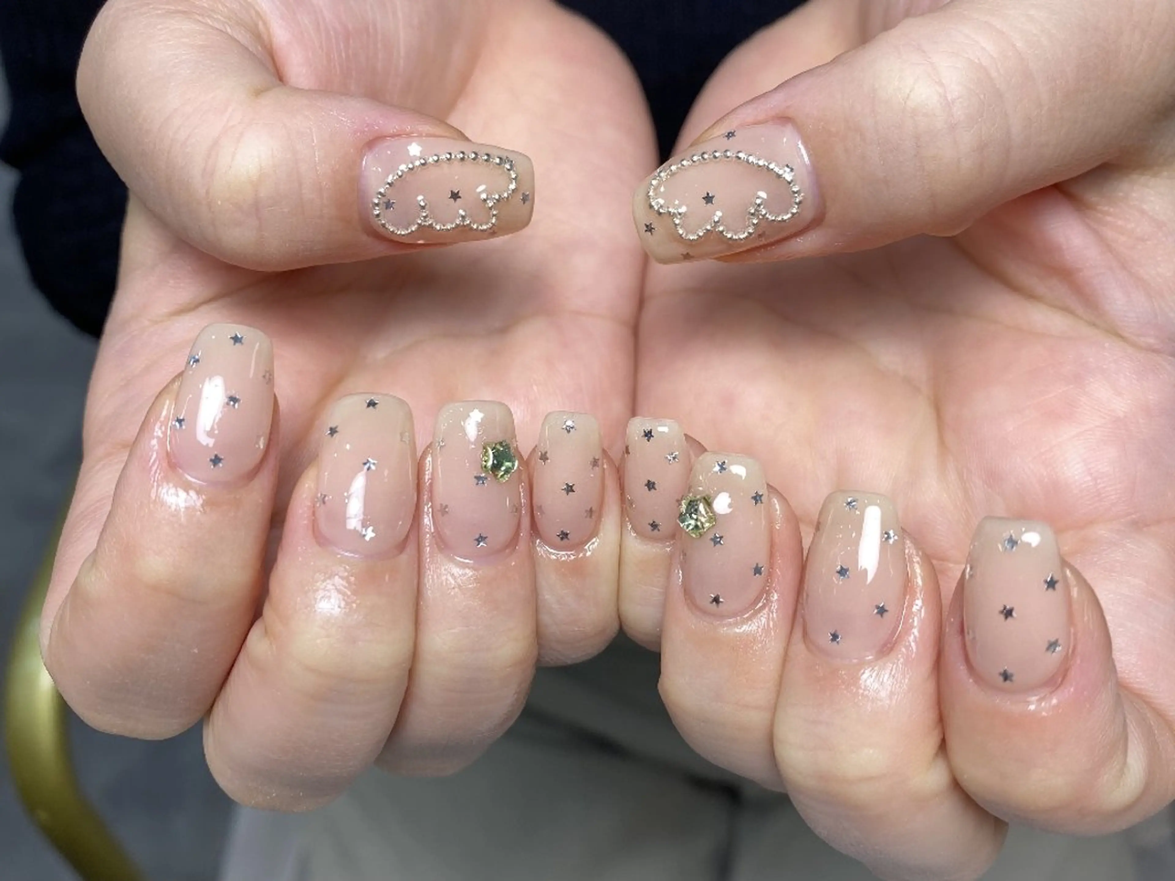 ネイル クリアネイル フラッシュネイル フットネイル フレンチネイル ジェルネイル ハンドネイル UM Nail Salonのネイルデザイン