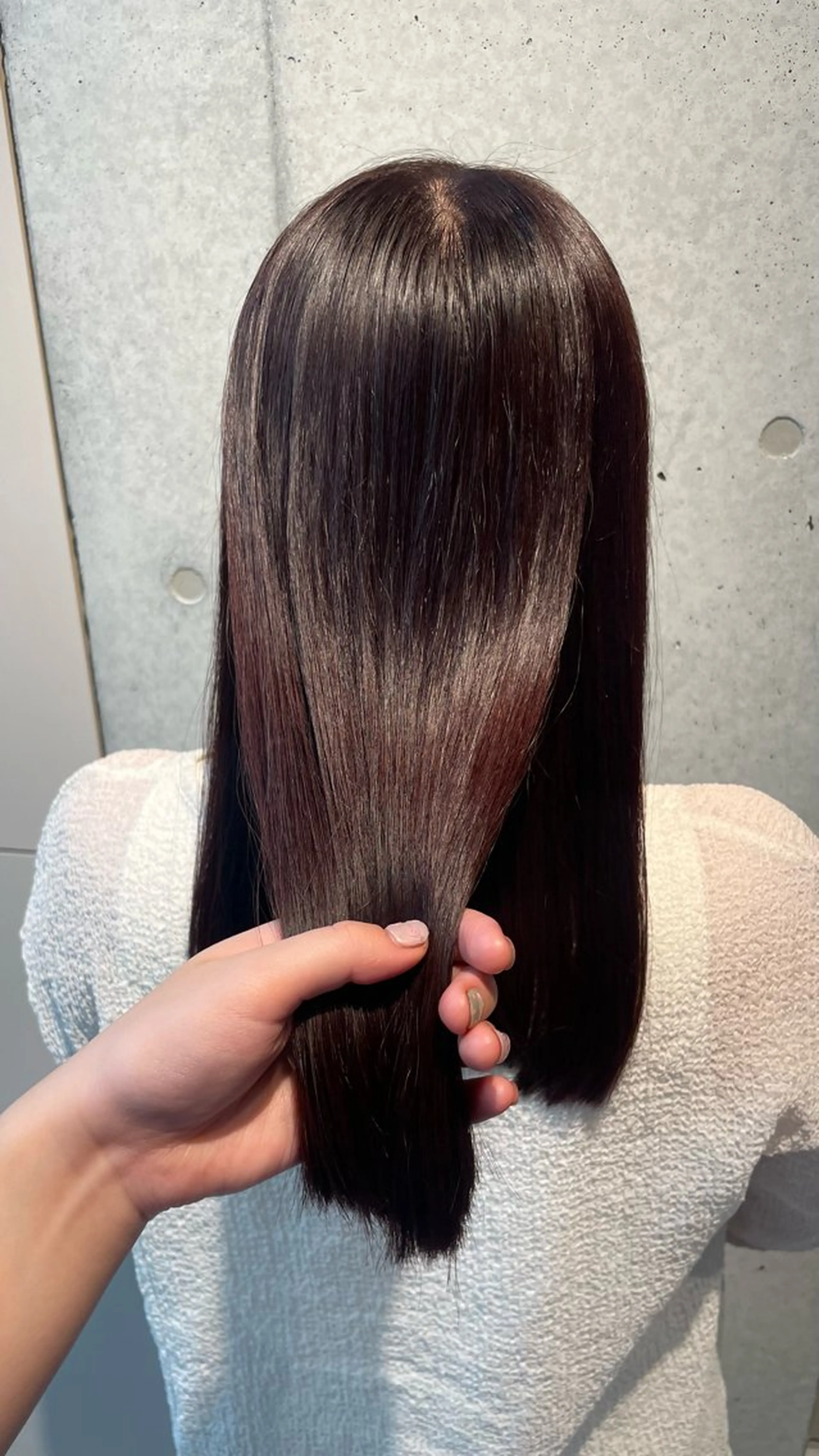 ロング カラー ブラウンカラー カシス ヘアカラー トリートメント たかはし ゆうなのヘアスタイル