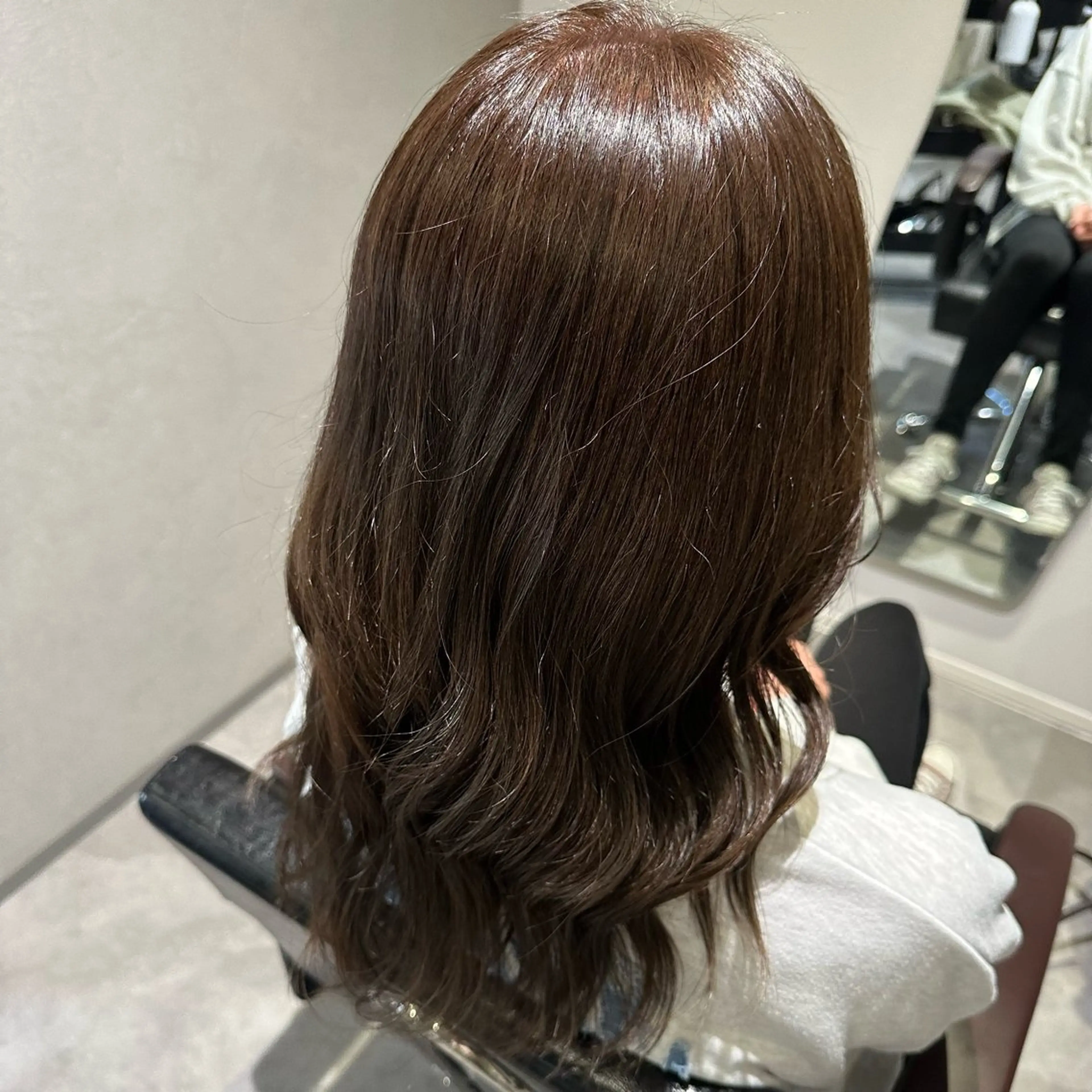ロング カラー ラベンダーカラー ヘアカラー トリートメント MIRUKA/ 暖色カラー/ベージュのヘアスタイル