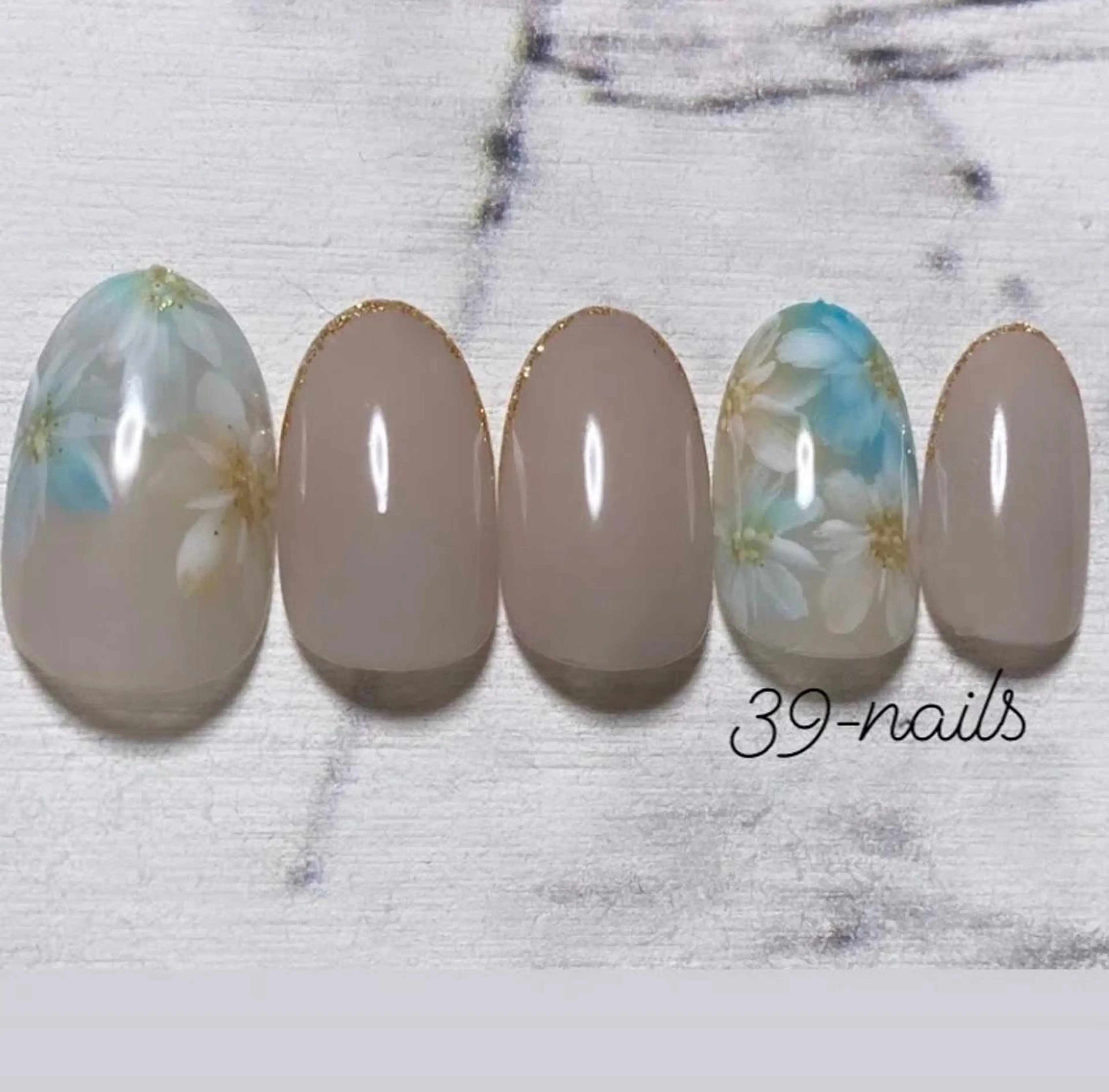 ネイル フラワーネイル フレンチネイル 39-nails EharaMikuのネイルデザイン