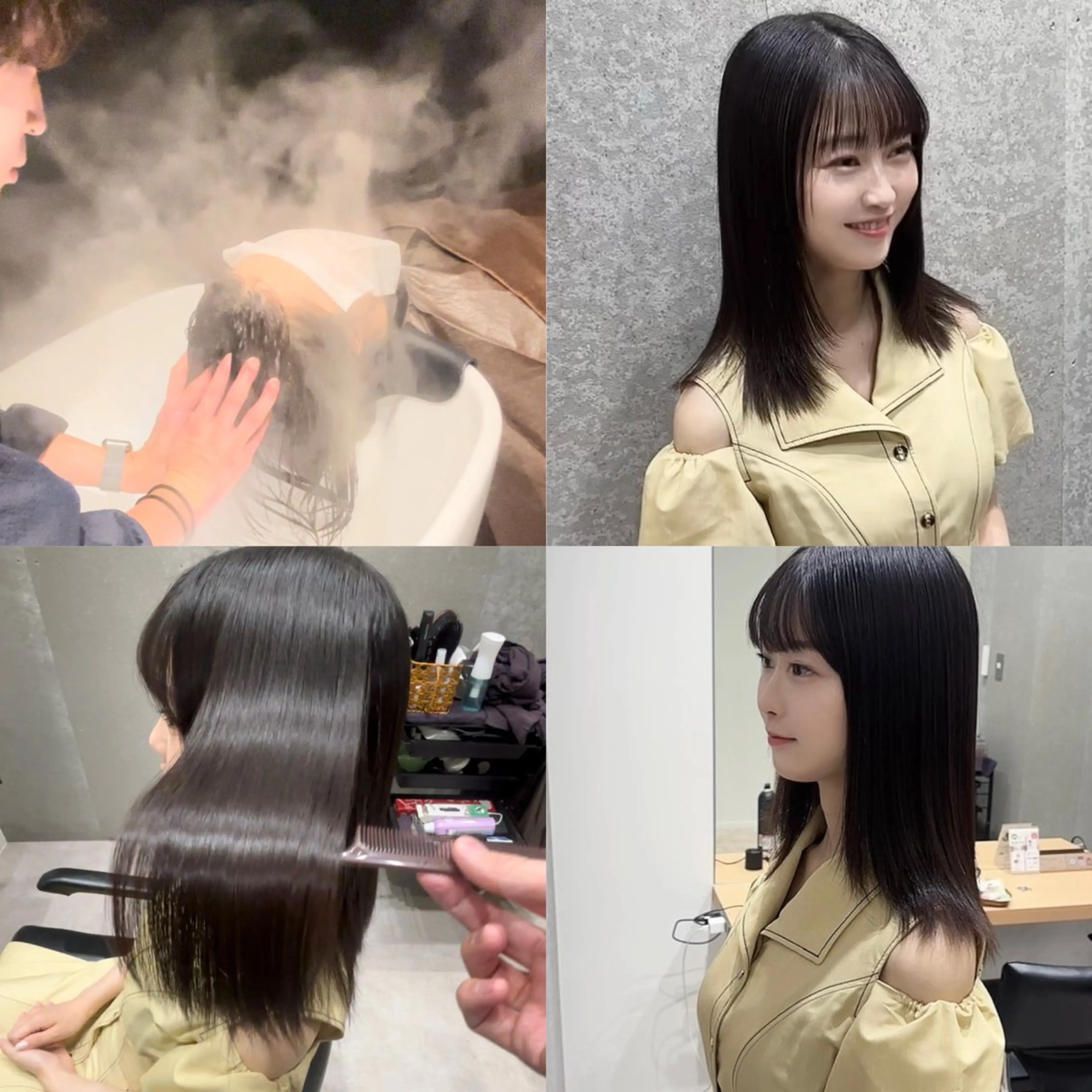 セミロング 髪質改善 トリートメント トリートメント ヘッドスパ 髪質改善ヘアケア 艶髪特化/上田のヘアスタイル