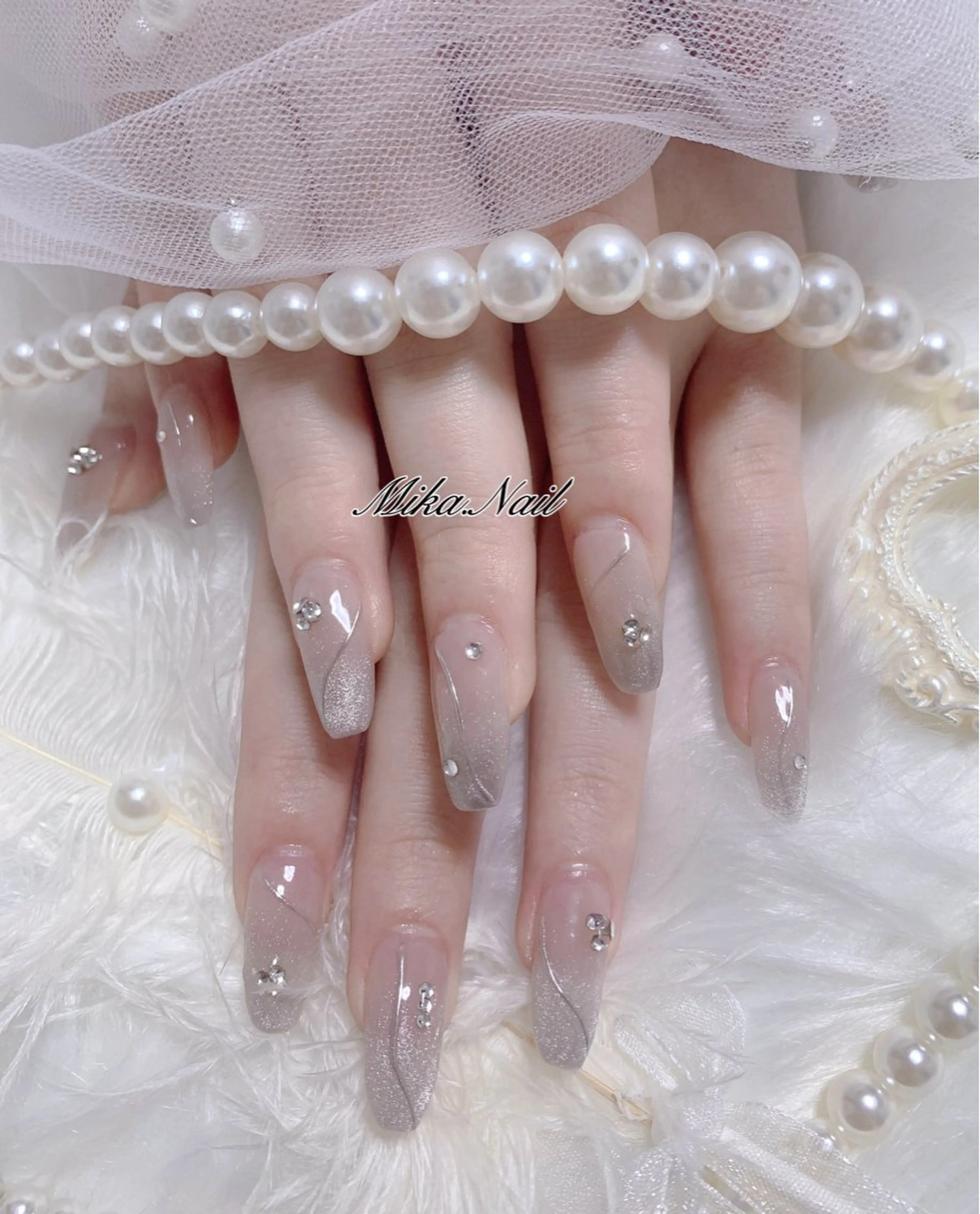 ネイル アートネイル ジェルネイル マグネットネイル ミラーネイル Mika Nailのネイルデザイン
