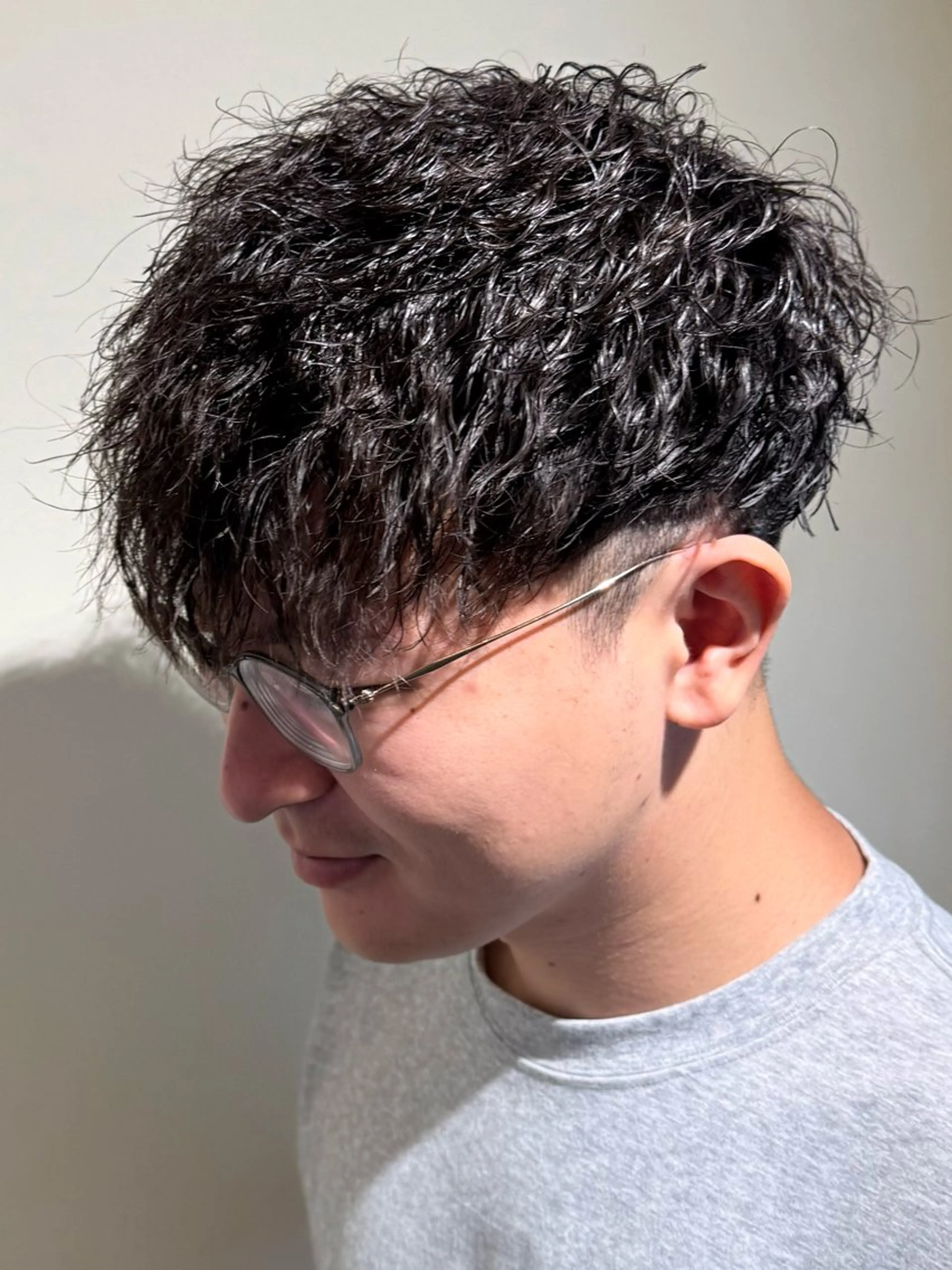 ショート パーマ 韓国風ヘア ショートヘア ニュアンスパーマ カット パーマ メンズパーマ&メンズ 縮毛矯正/平野/渋谷のヘアスタイル