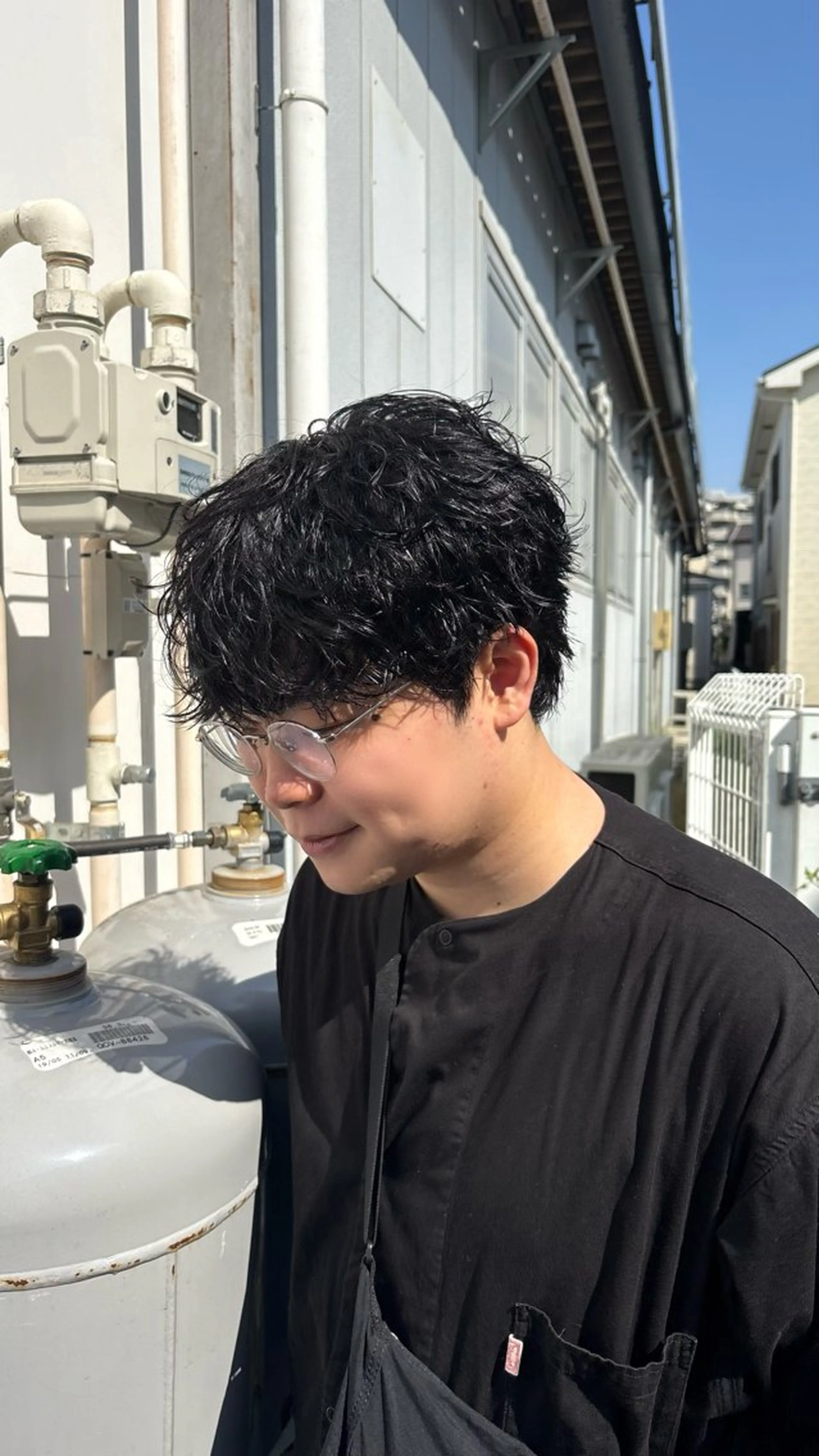 パーマ メンズ センターパート カルマパーマ メンズ韓国風 マッシュ メンズパーマ カット パーマ メンズ特化✂️阿世賀 隆太のヘアスタイル