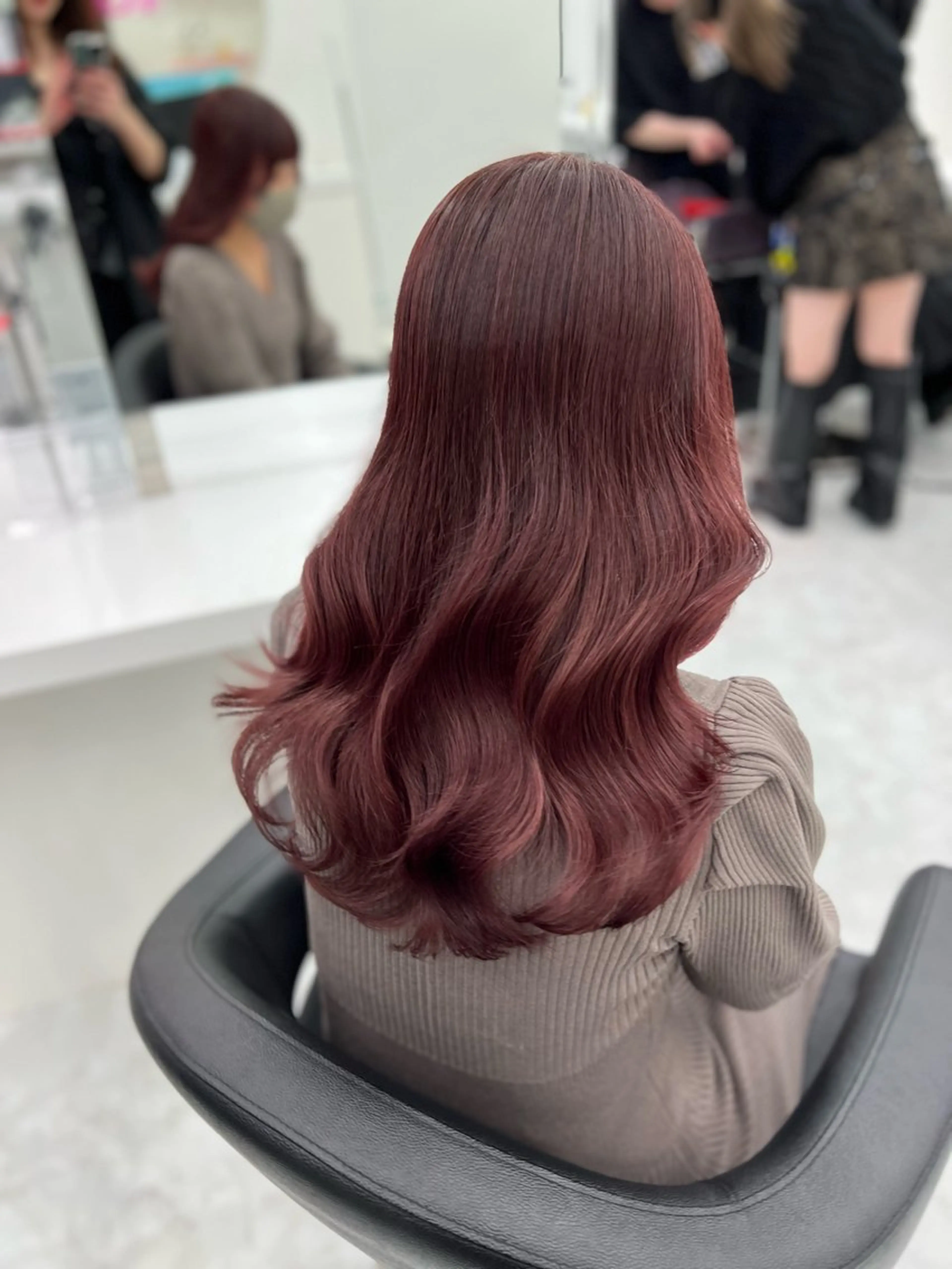 セミロング カラー 💖似合わせカラー レイヤー💖ブリーチのヘアスタイル