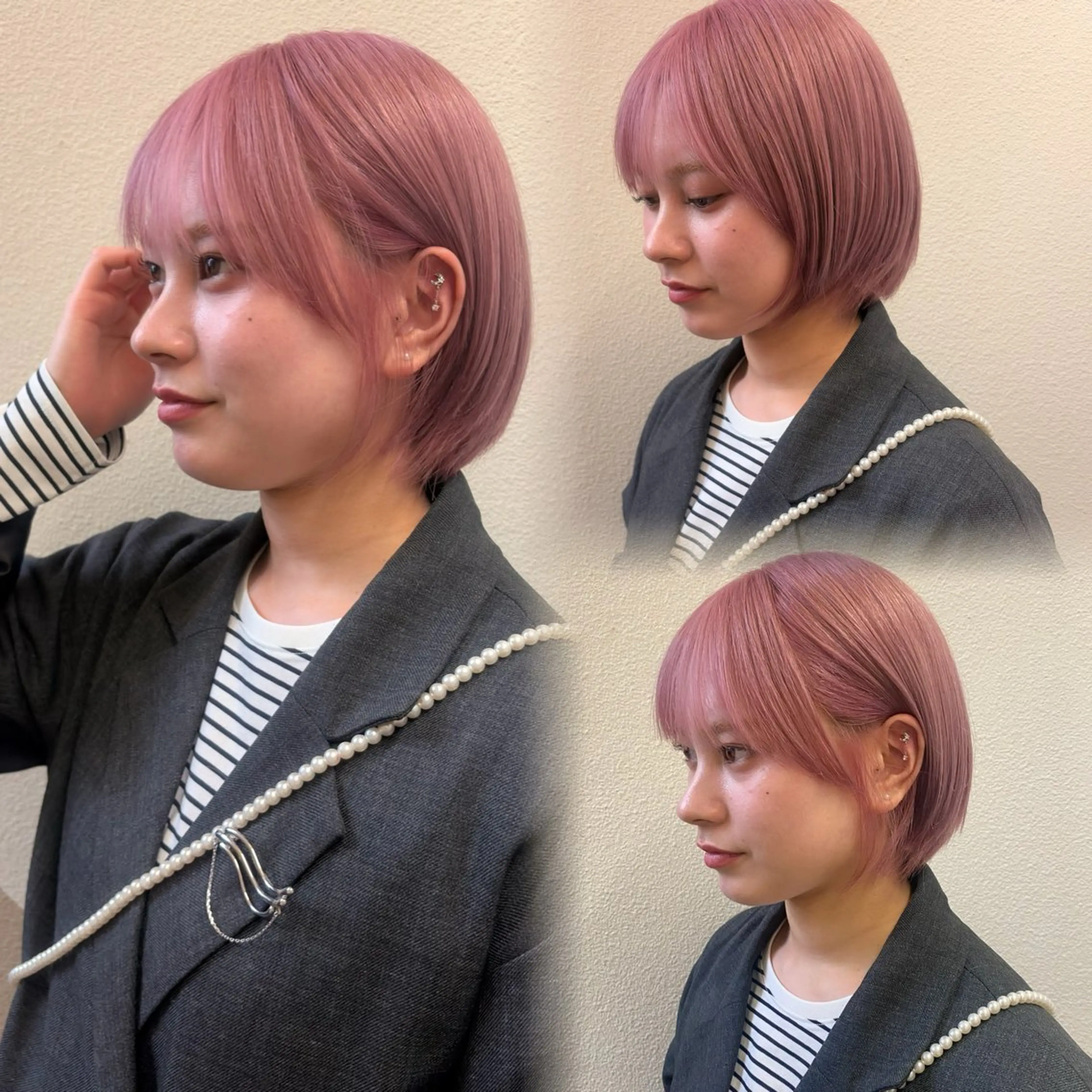 ショート カラー ヘアカラー トリートメント 透明感カラー/ 小顔カット/ミヅキのヘアスタイル