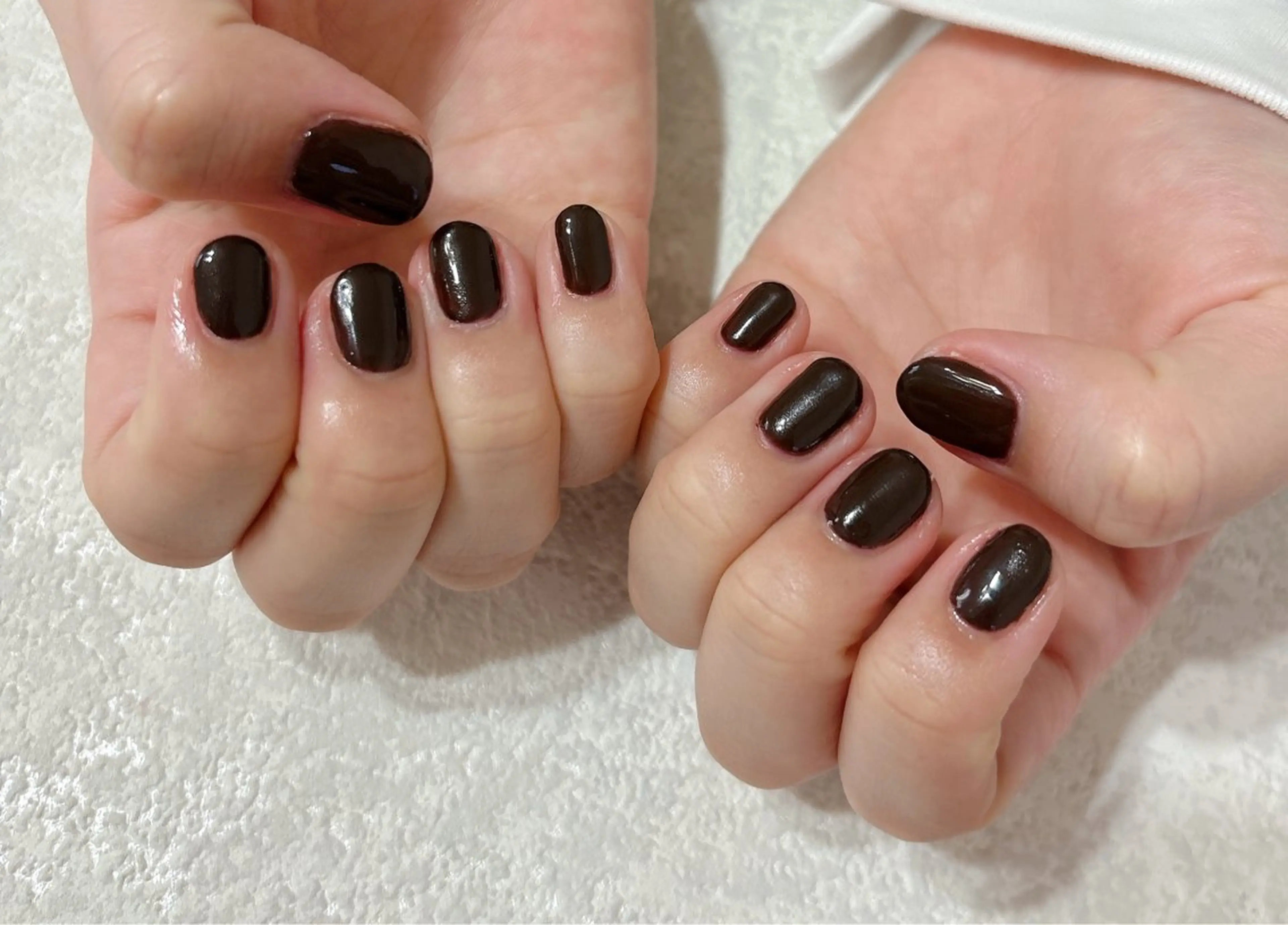 ネイル オーロラネイル ブラウン フットネイル フレンチネイル ジェルネイル kikinail 溝の口のネイルデザイン