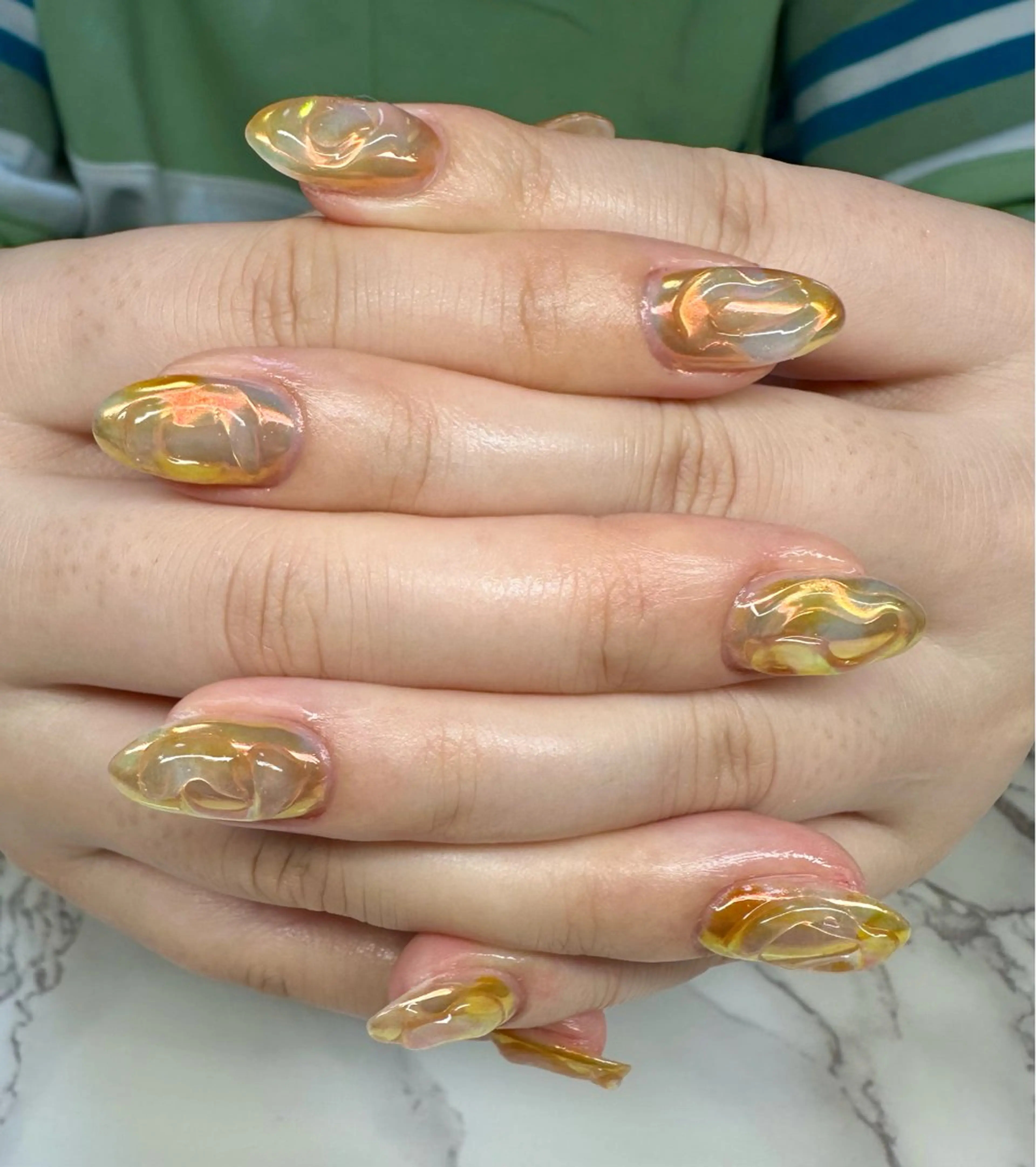 ネイル オーロラネイル ハロウィン キラキラネイル マグネットネイル ミラーネイル M.N_ nailのネイルデザイン