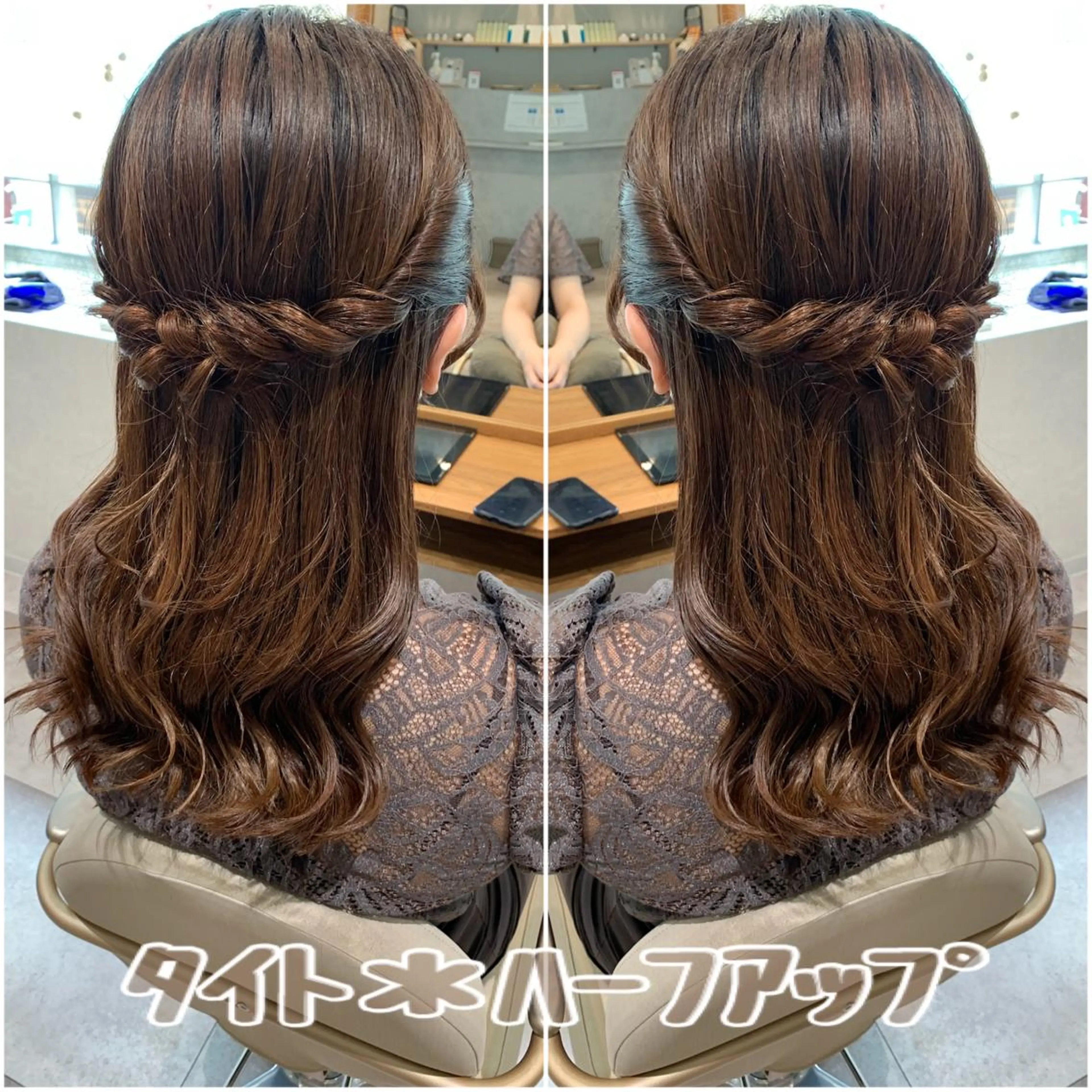 セミロング ヘアアレンジ ヘアセット rita atelier 【リタ】所属・韓国hair🦋 Nanaのヘアスタイル