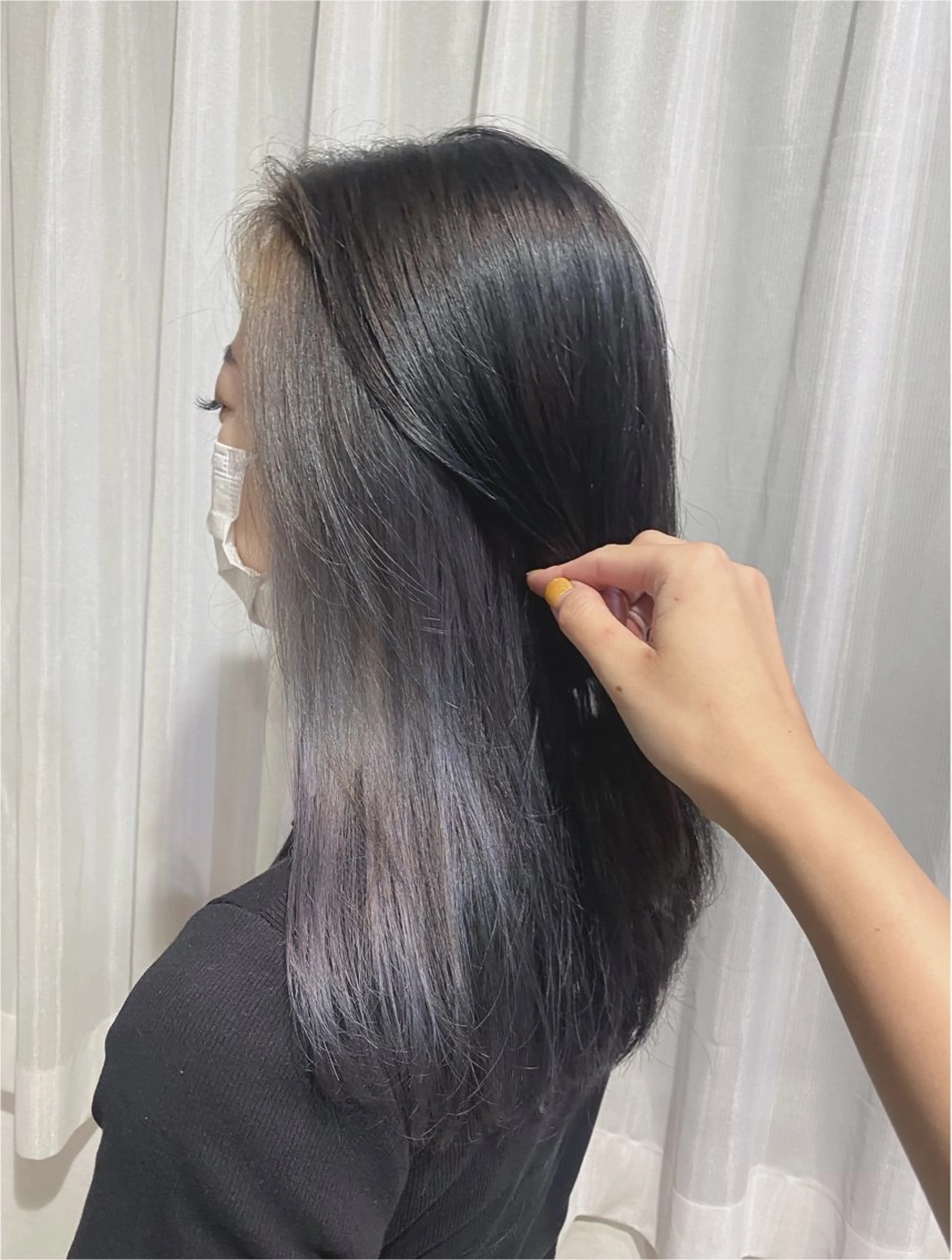 ロング ヘアカラー トリートメント 艶•透明感カラー フィーシーのヘアスタイル