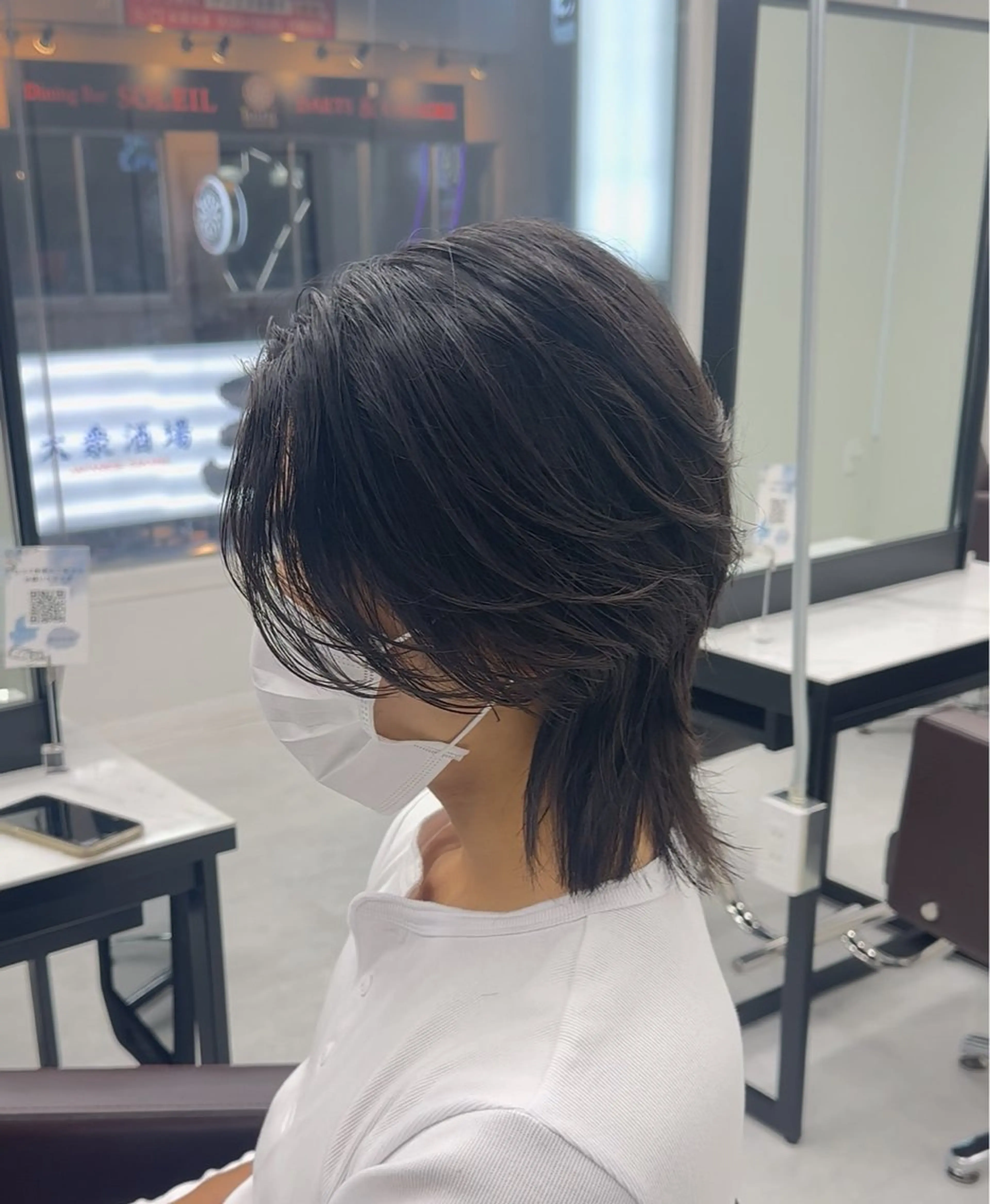 ミディアム メンズ カット ニュアンス/フェザー /ウルフ/伶馬のヘアスタイル