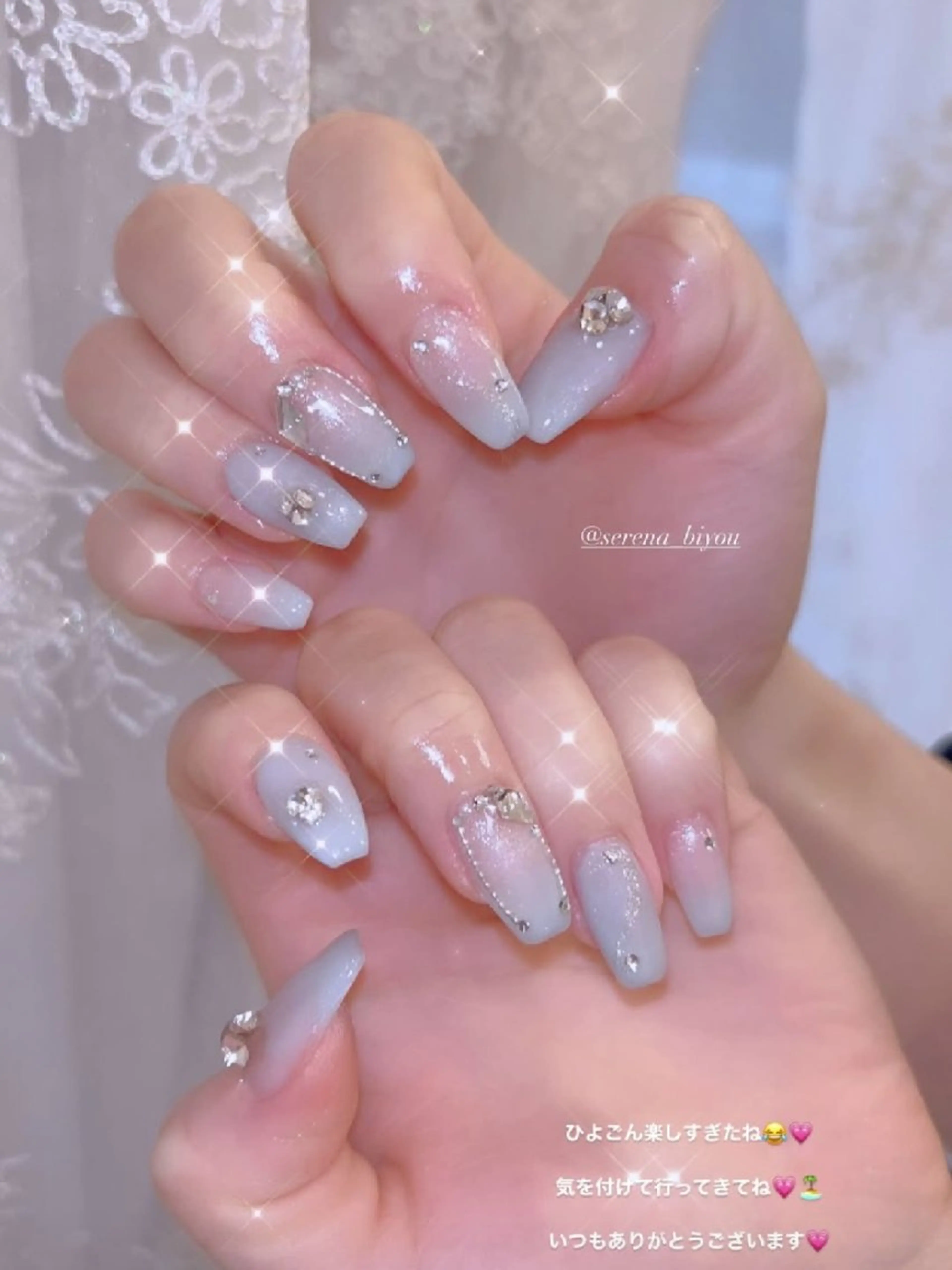 ネイル 長さ出し ジェルネイル 韓国ネイル マグネットネイル ニュアンスネイル ハンドネイル I LOVE ME NAIL.｡.:*♡のネイルデザイン